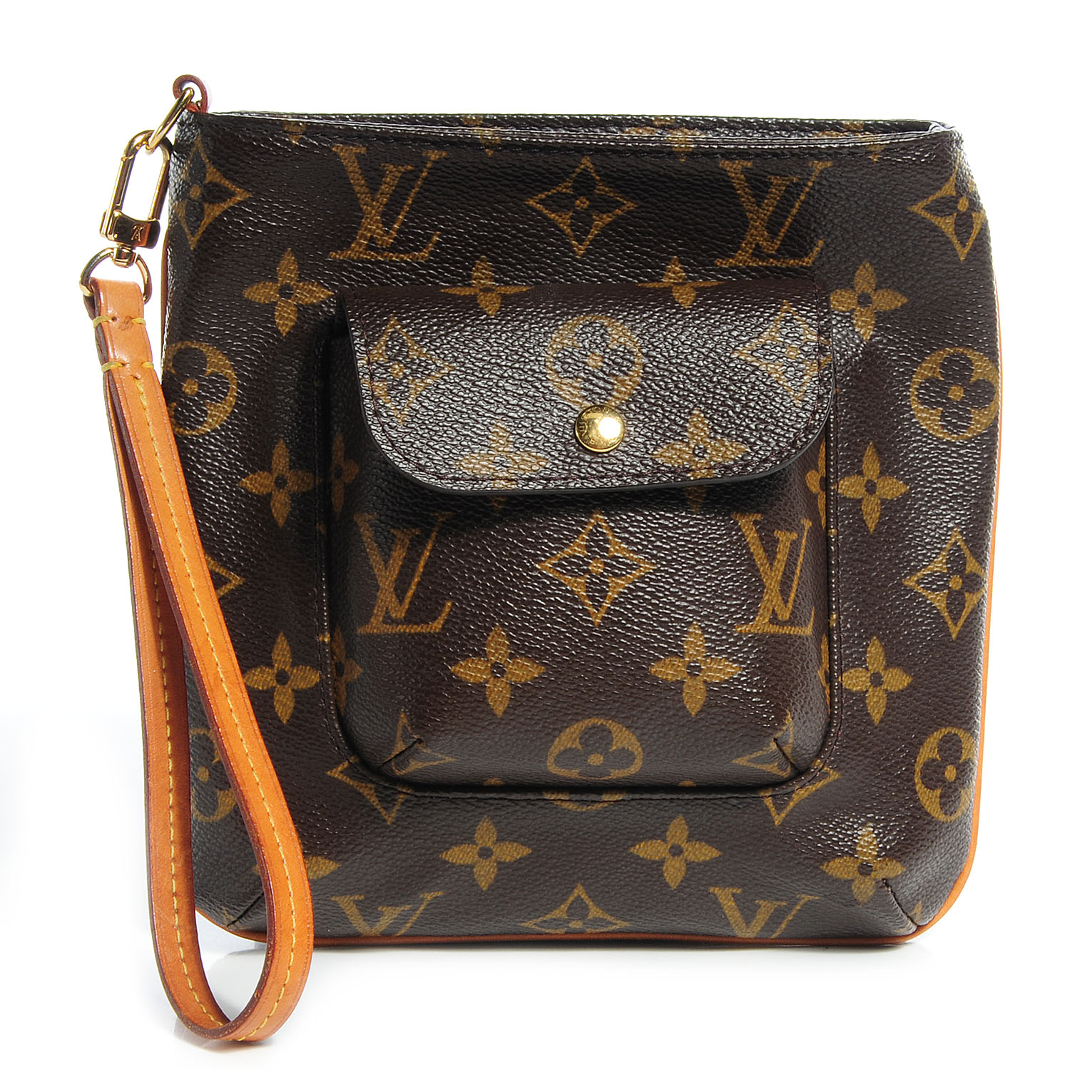 LOUIS VUITTON Monogram Partition Clutch 67261