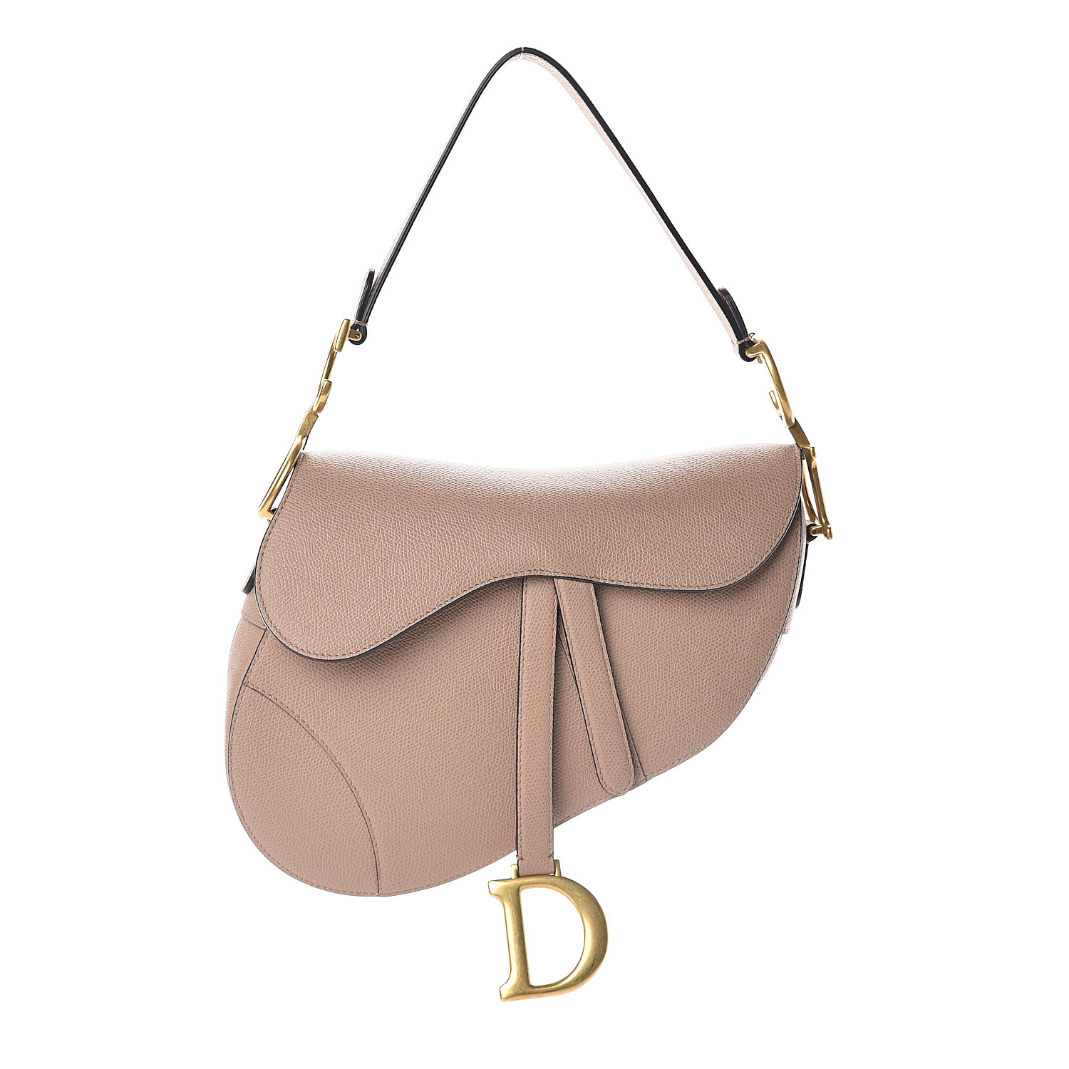 CHRISTIAN DIOR Grained Calfskin Saddle 