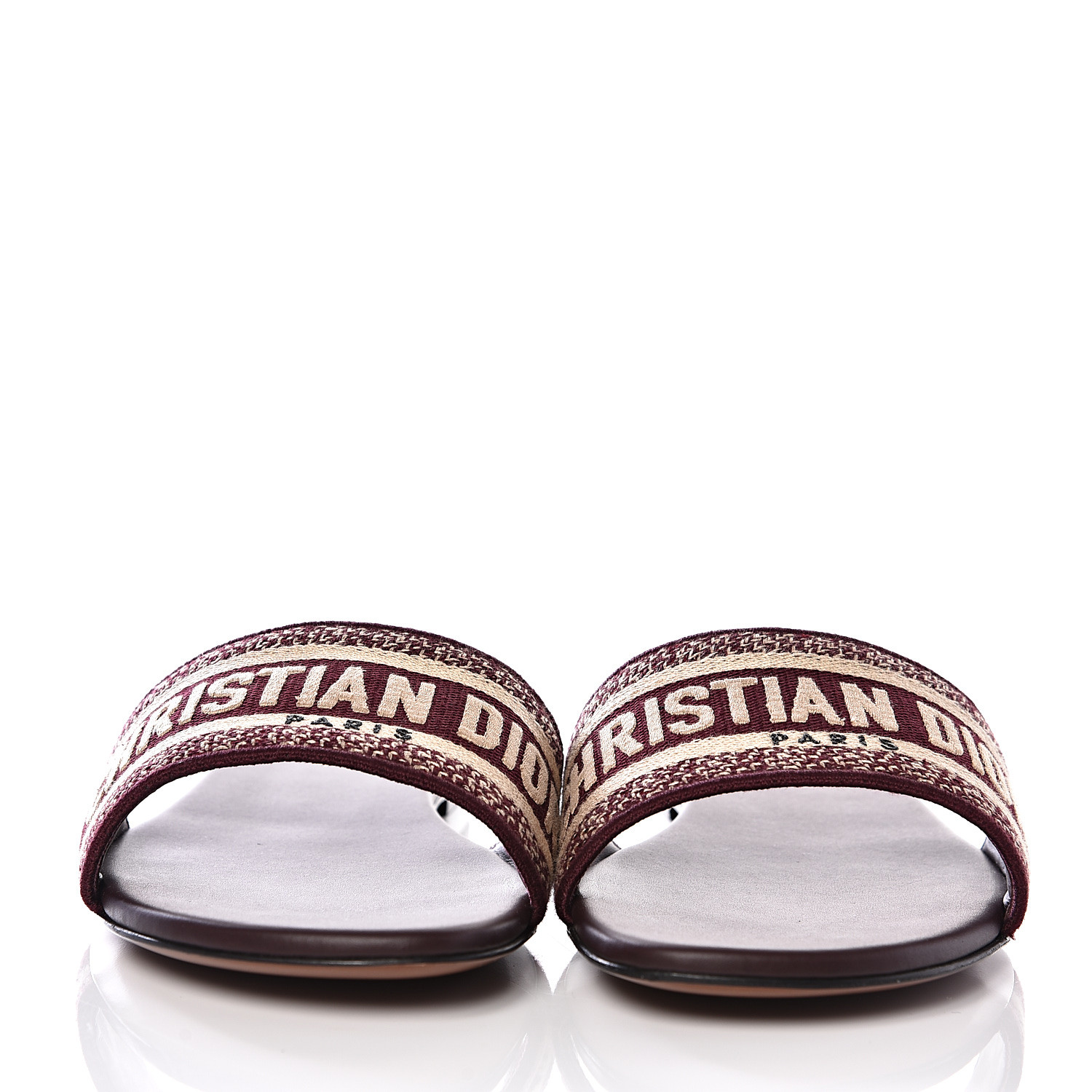 christian dior burgundy slides