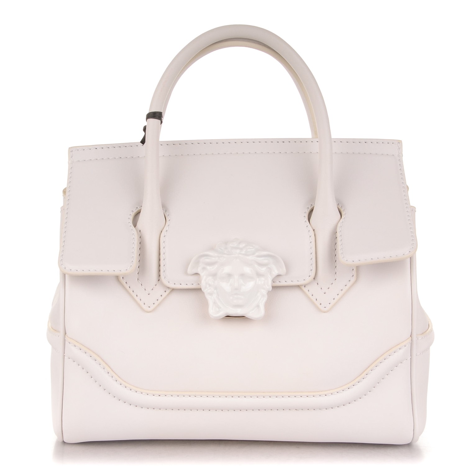 Versace Calfskin Medium Palazzo Empire Bag White 173057