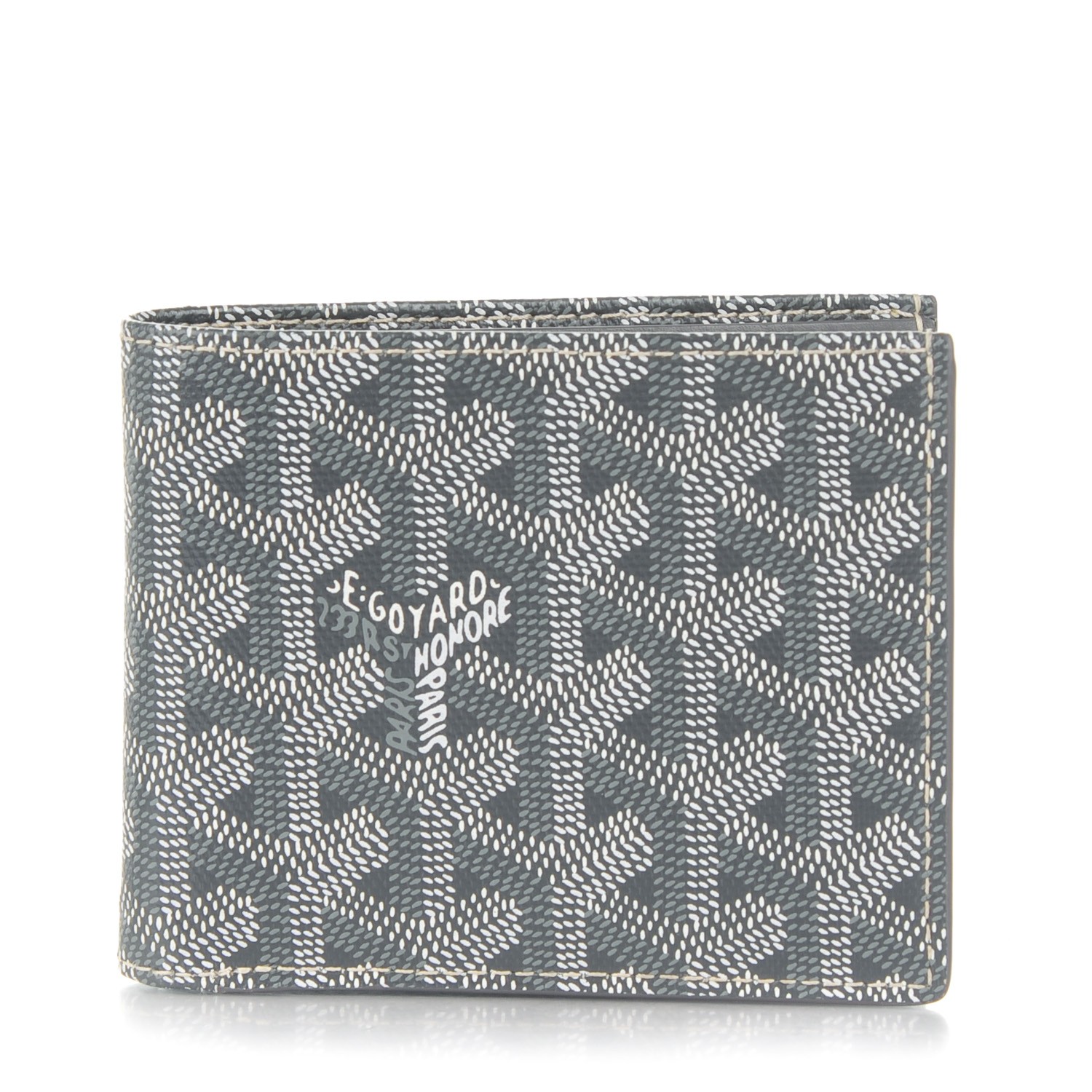 GOYARD Goyardine Bi-Fold Wallet Grey 166314