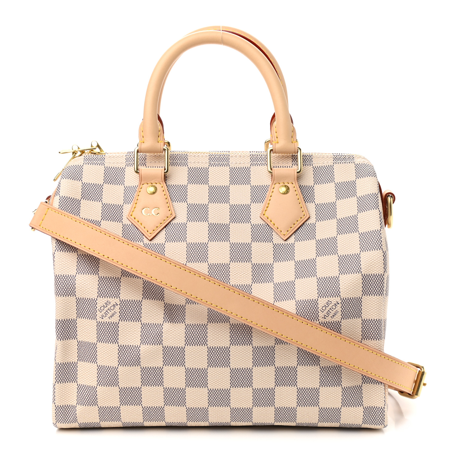 louis vuitton speedy bandouliere 25 damier azur