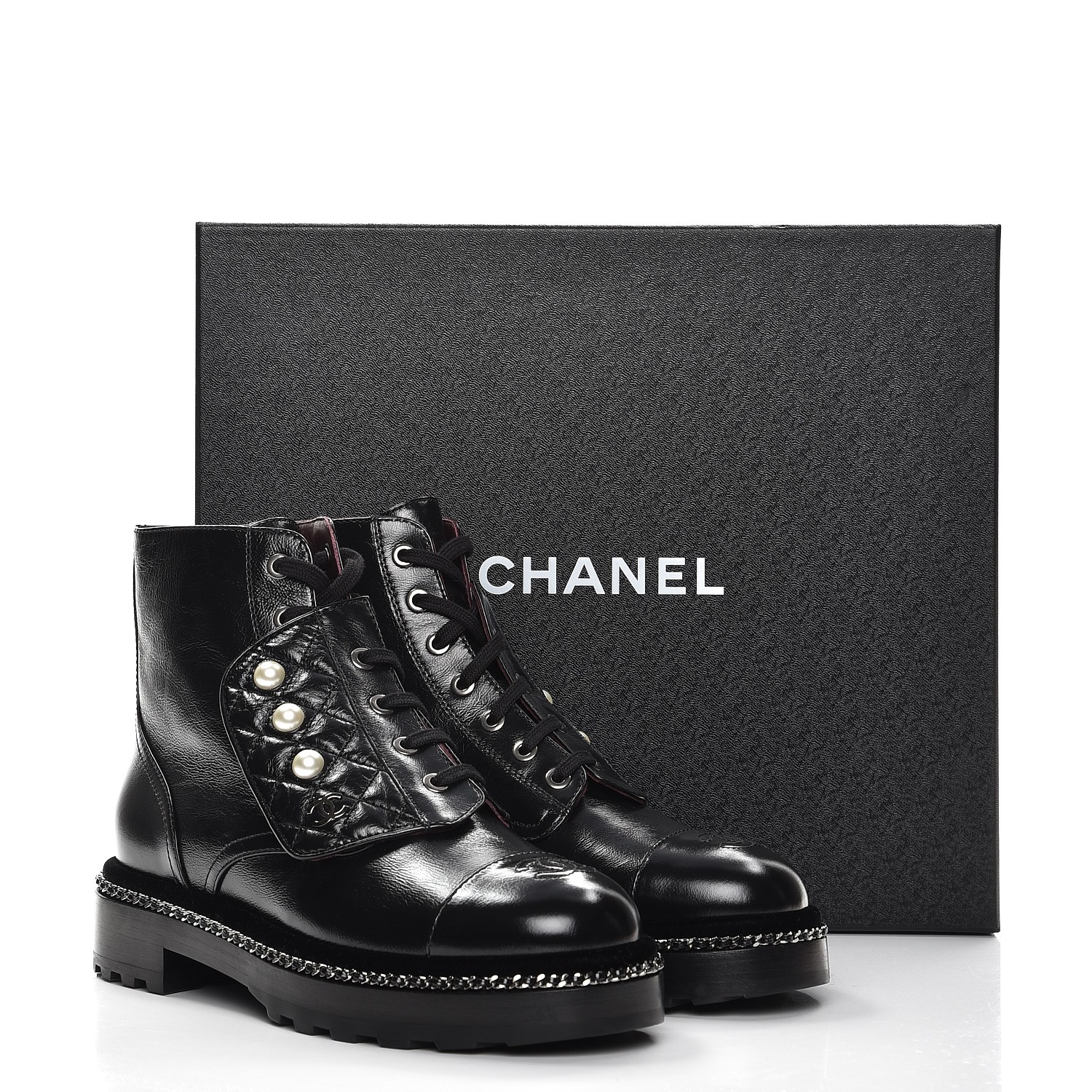 chanel combat boots 2017