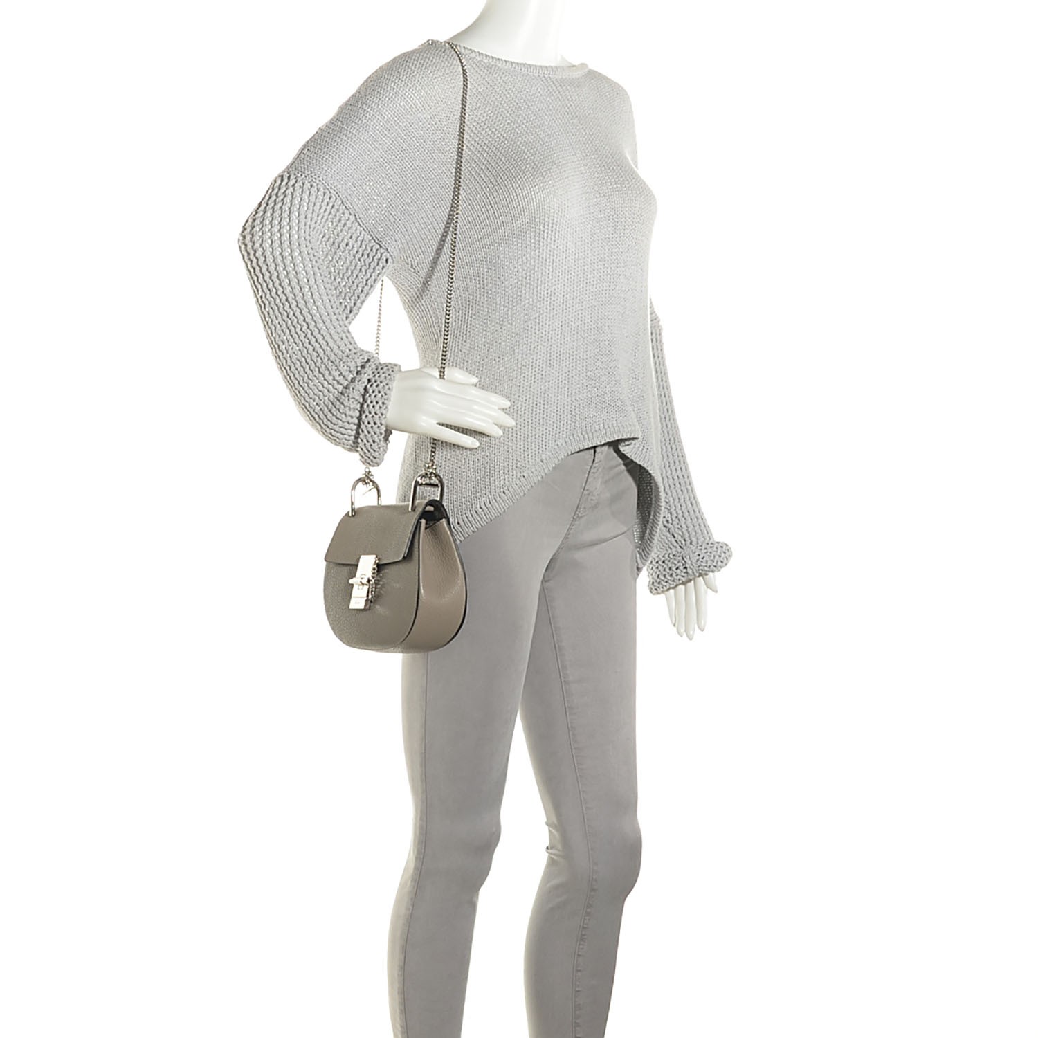 chloe drew mini motty grey