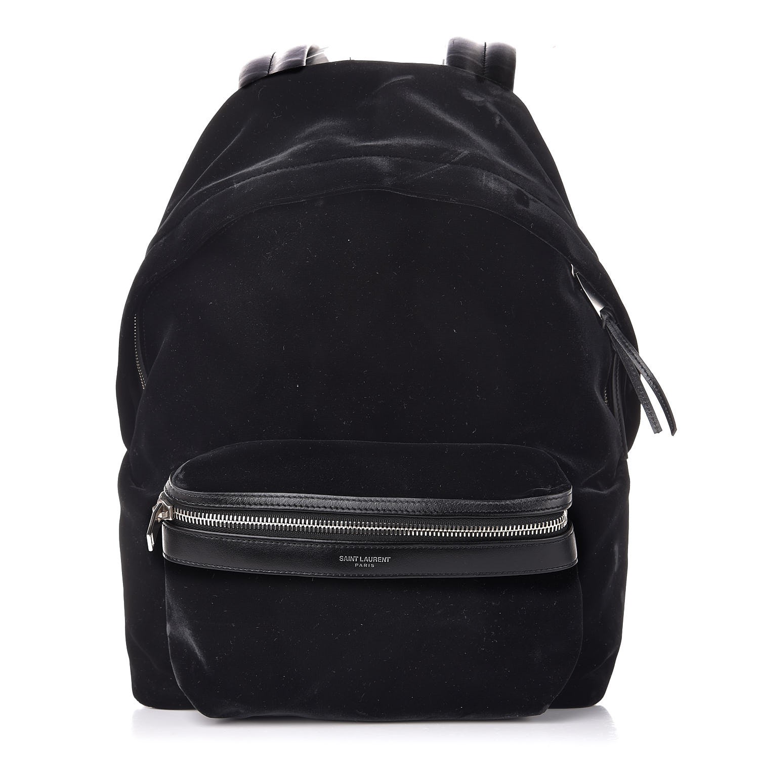 SAINT LAURENT Velvet Mini City Backpack Black 288680