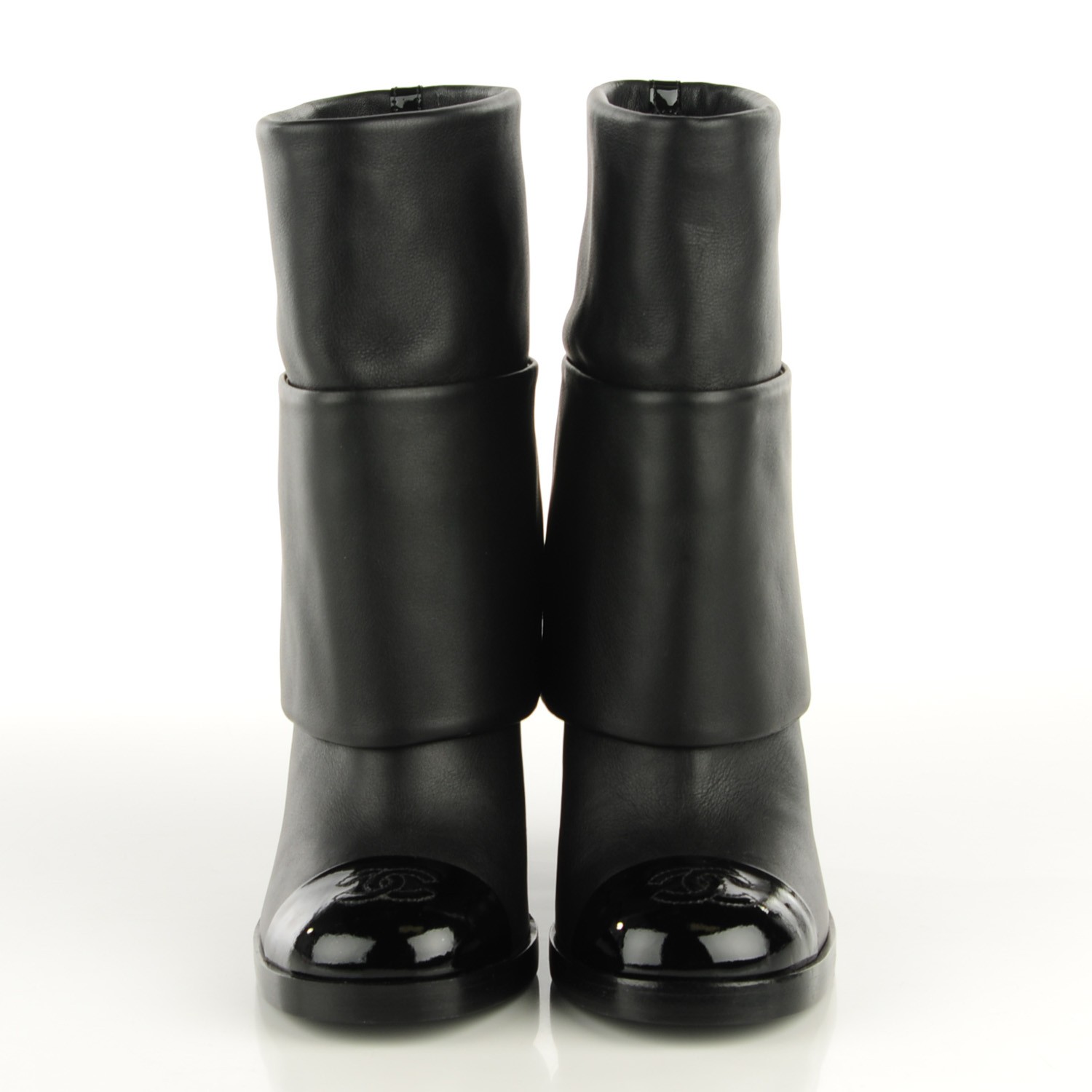 chanel fold over boots