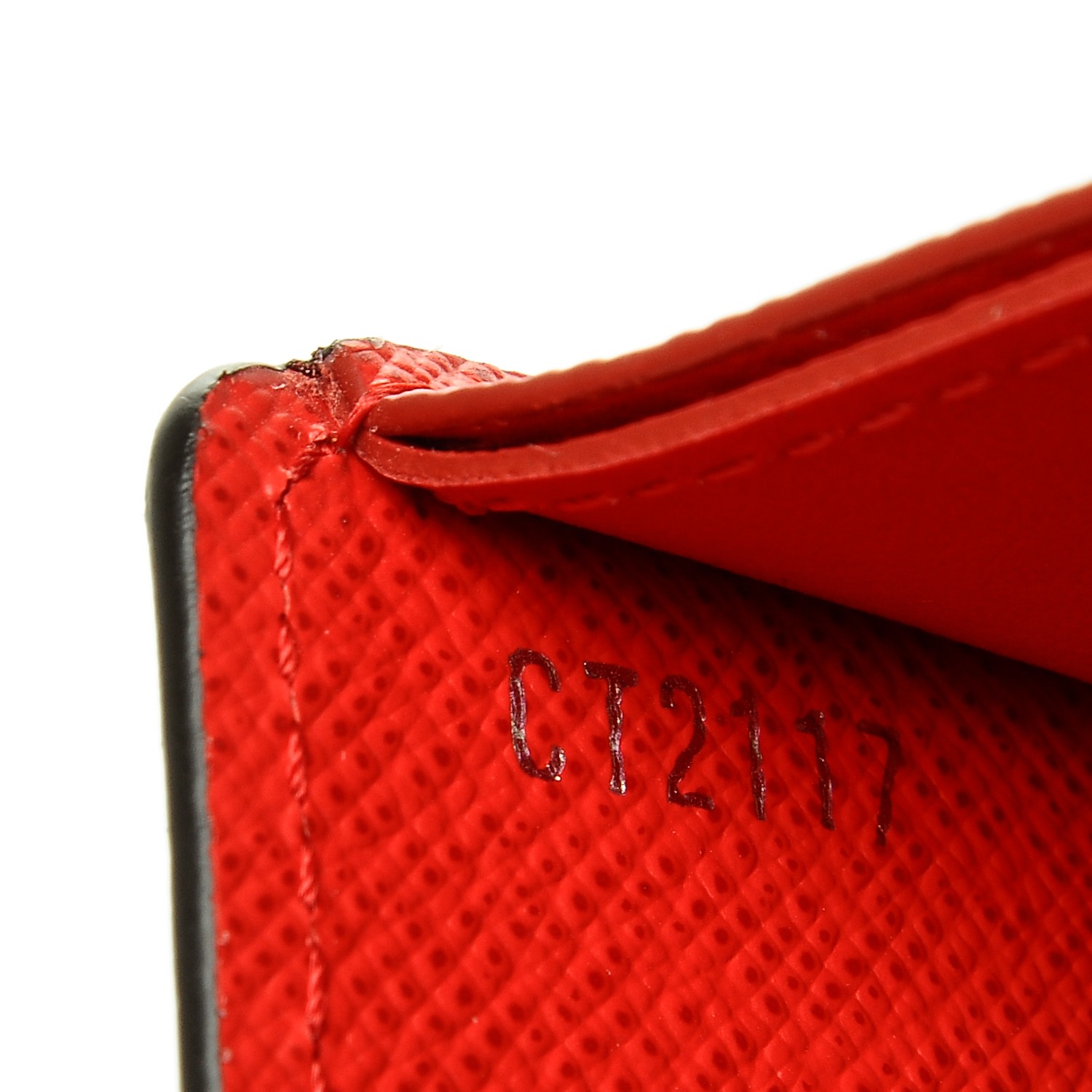 LOUIS VUITTON X Supreme Epi Slender Wallet Red 193974