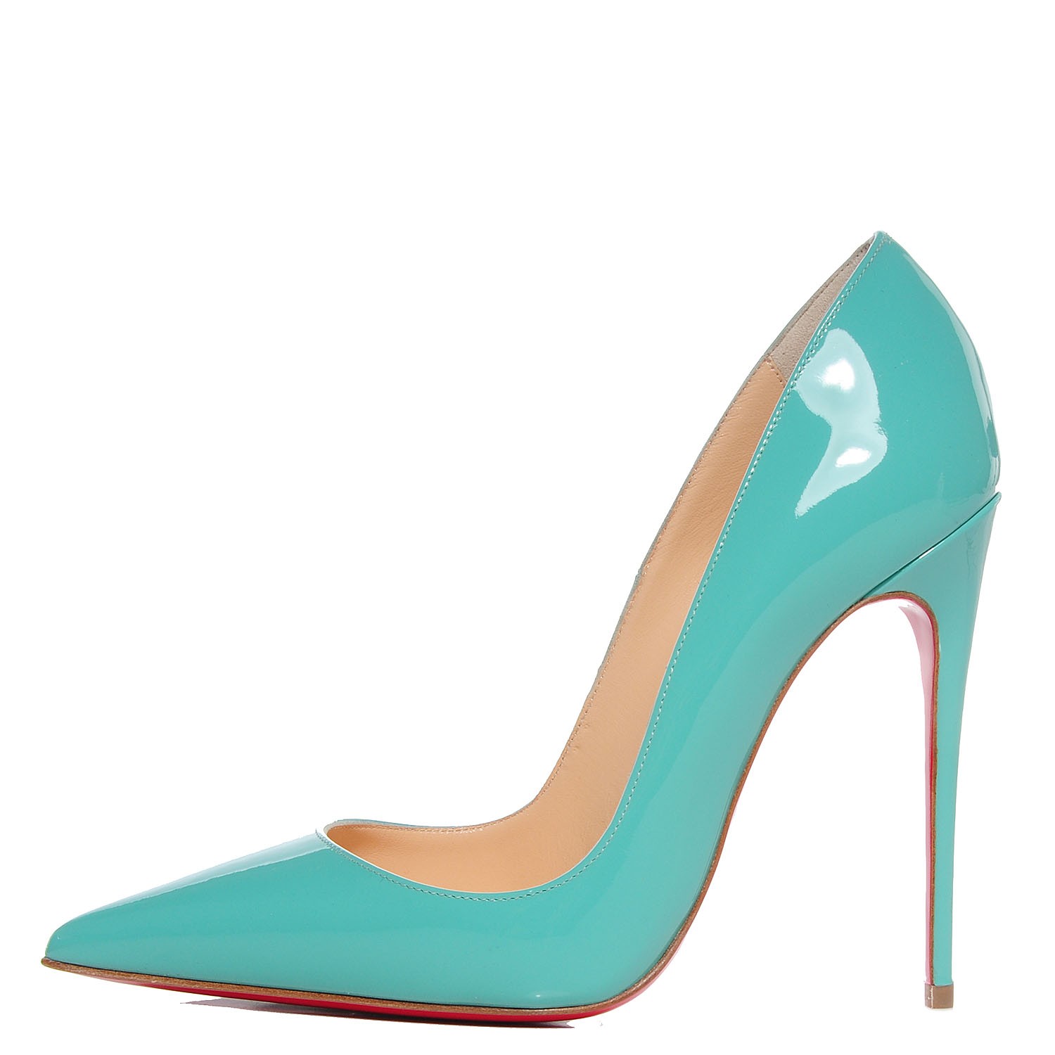 CHRISTIAN LOUBOUTIN Patent So Kate 120 Pumps 35 Aquamarine 94492