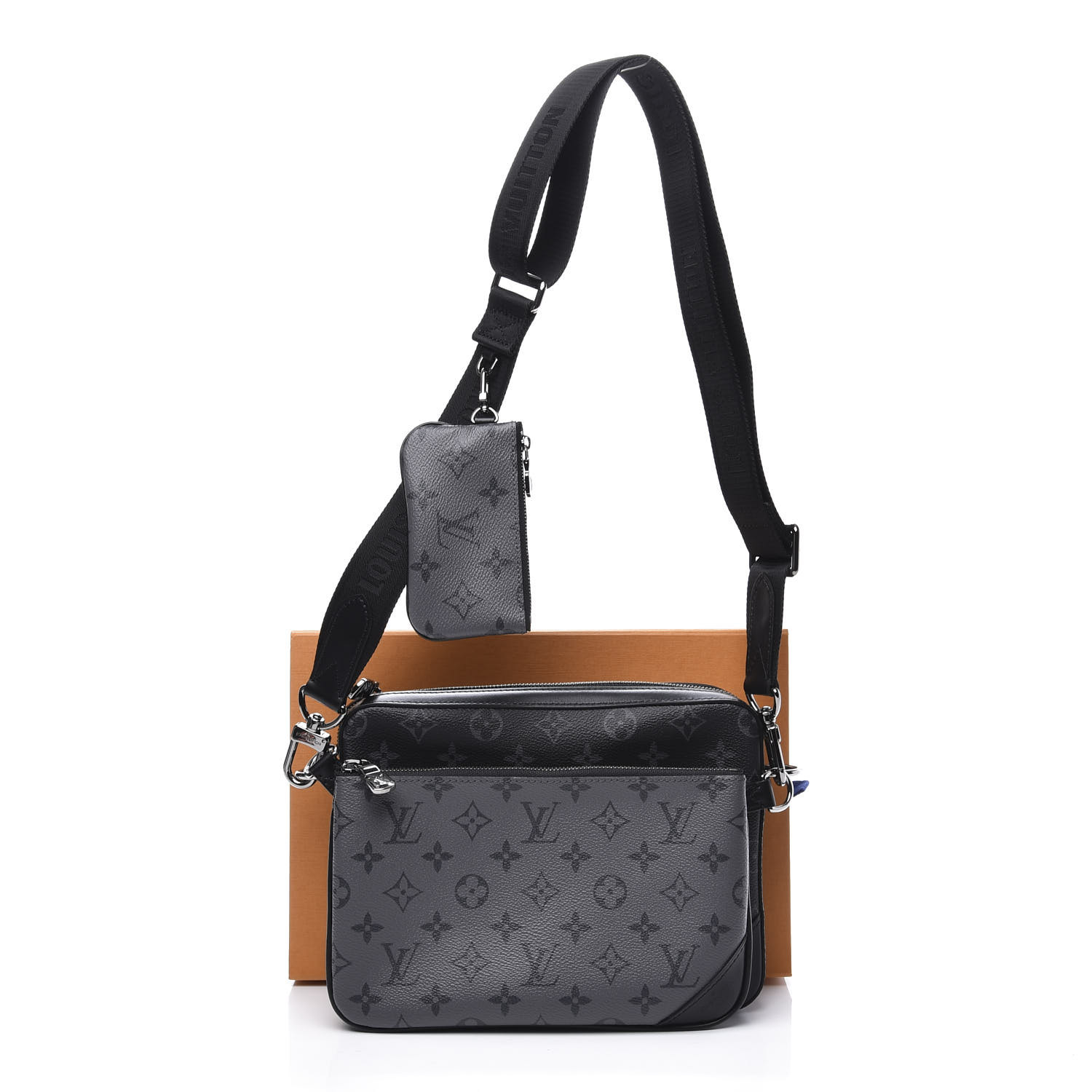 Sacoche Trio Messenger Louis Vuitton Bleue