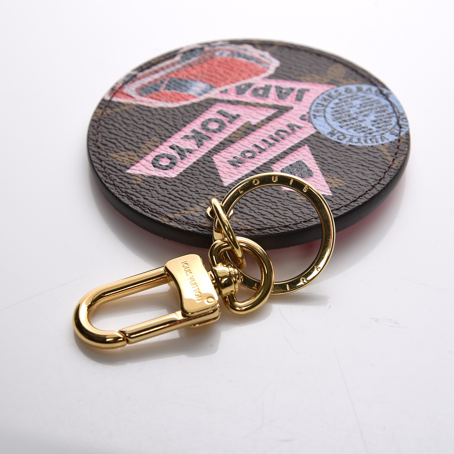 Vintage Louis Vuitton Monogram Mini Lin Cherry Key Holder Keychain