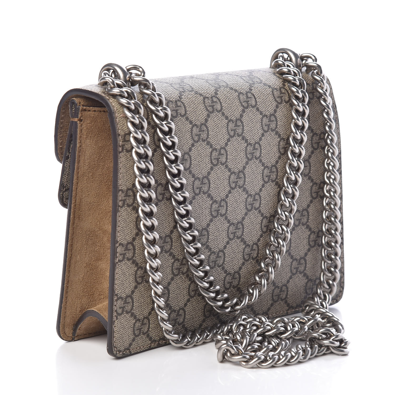 GUCCI GG Supreme Monogram Mini Dionysus Shoulder Bag Taupe 538402