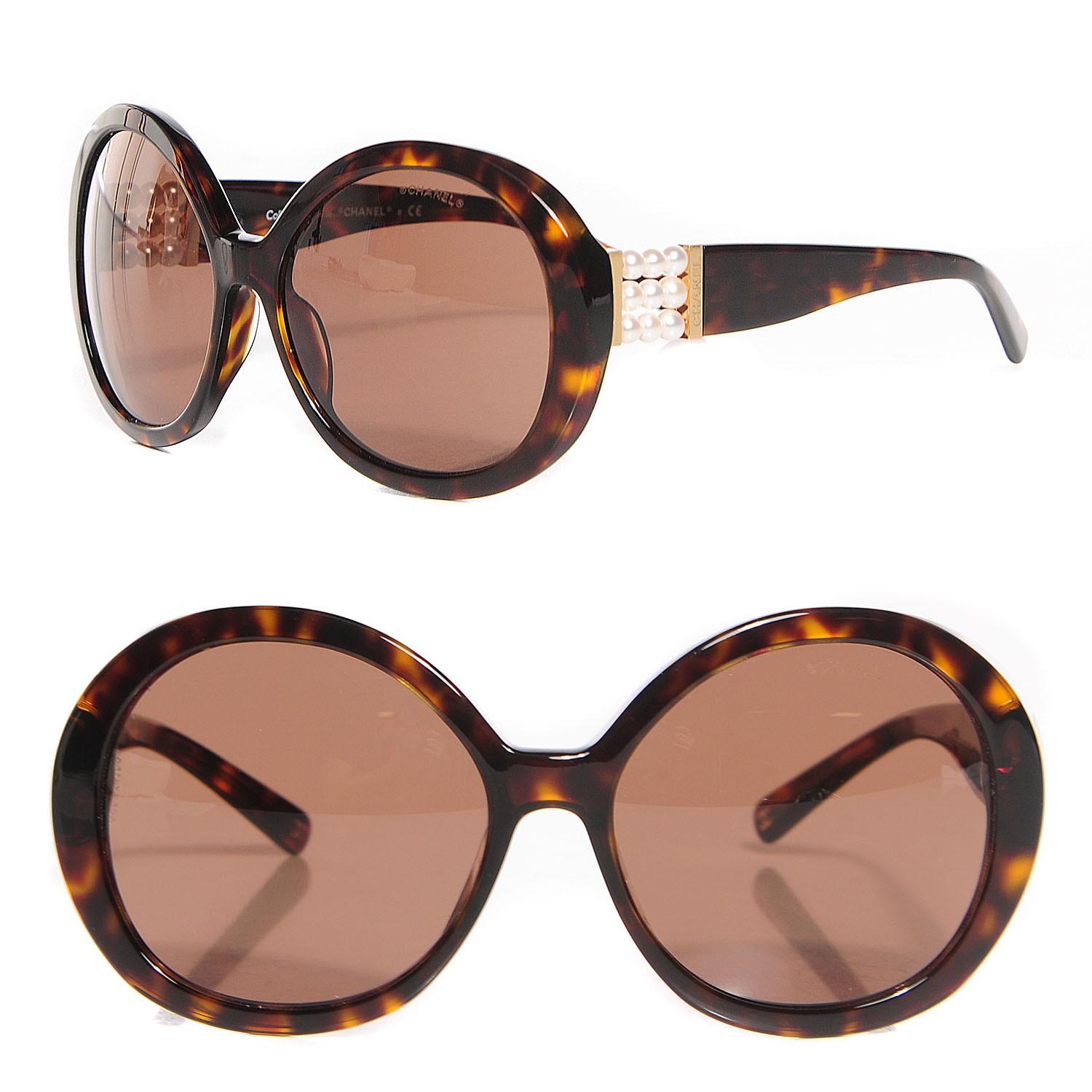 CHANEL Perle Pearl Sunglasses 5159-H Tortise 102805 | FASHIONPHILE