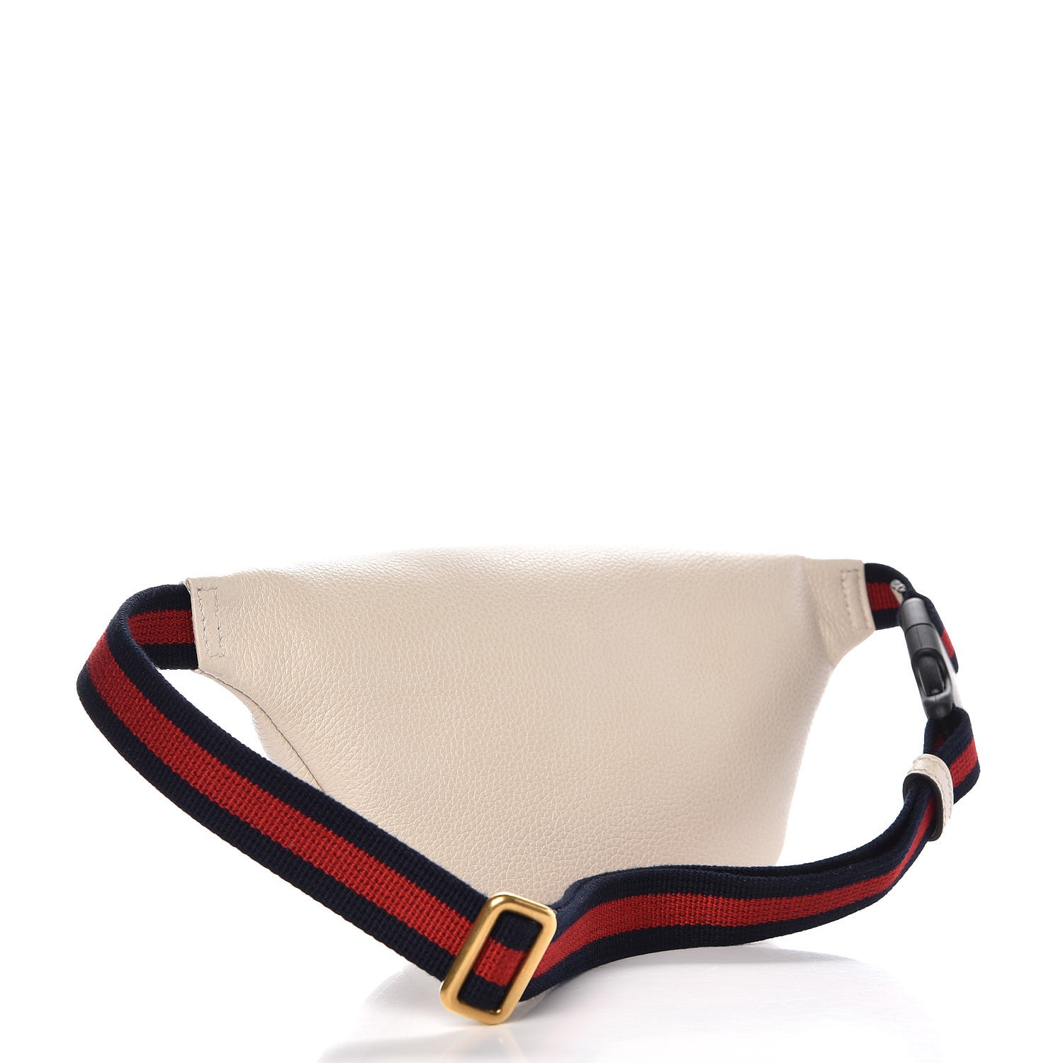 GUCCI Grained Calfskin Small Gucci Print Belt Bag White 302863