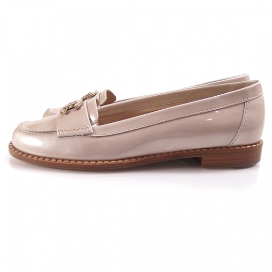 CHANEL Patent Loafer Pale Pink 36.5 11260