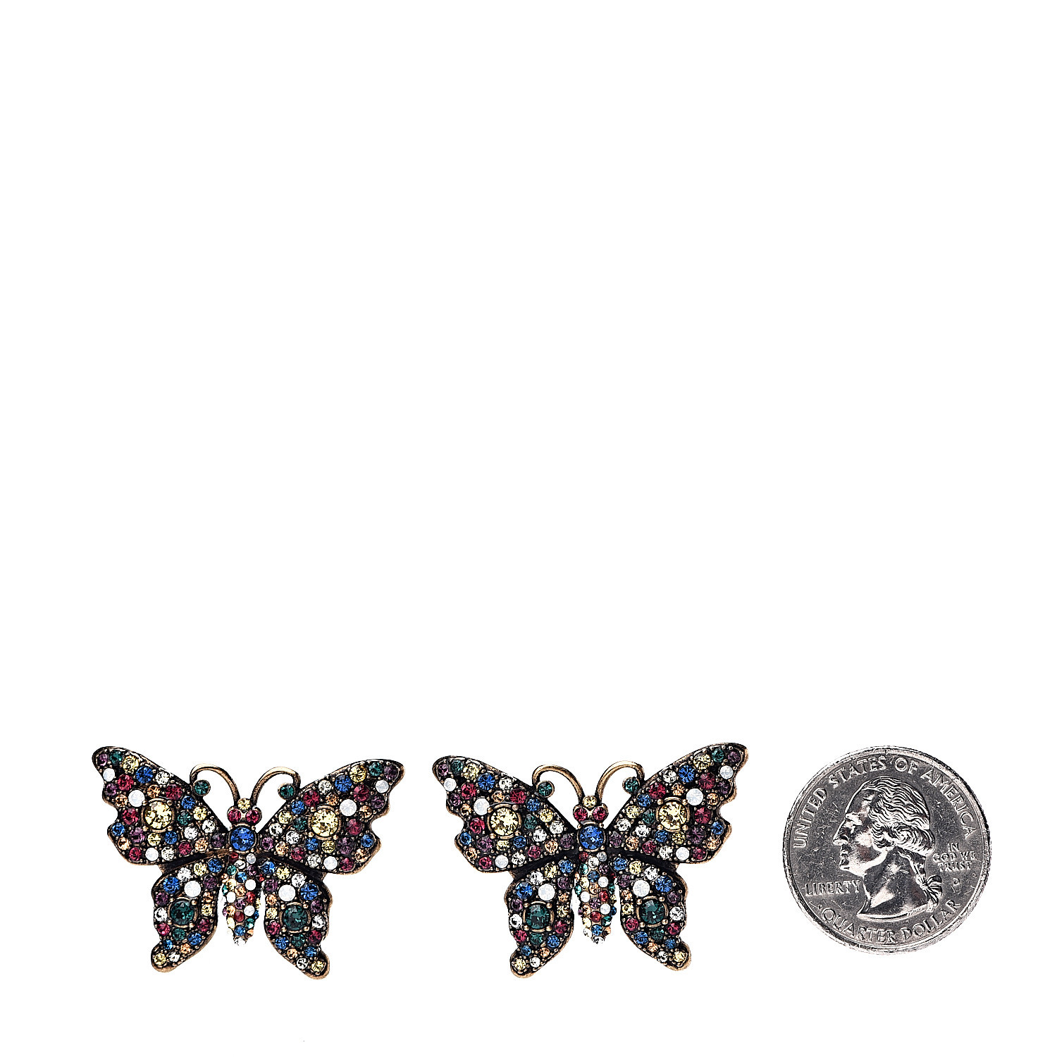 gucci butterfly stud earrings