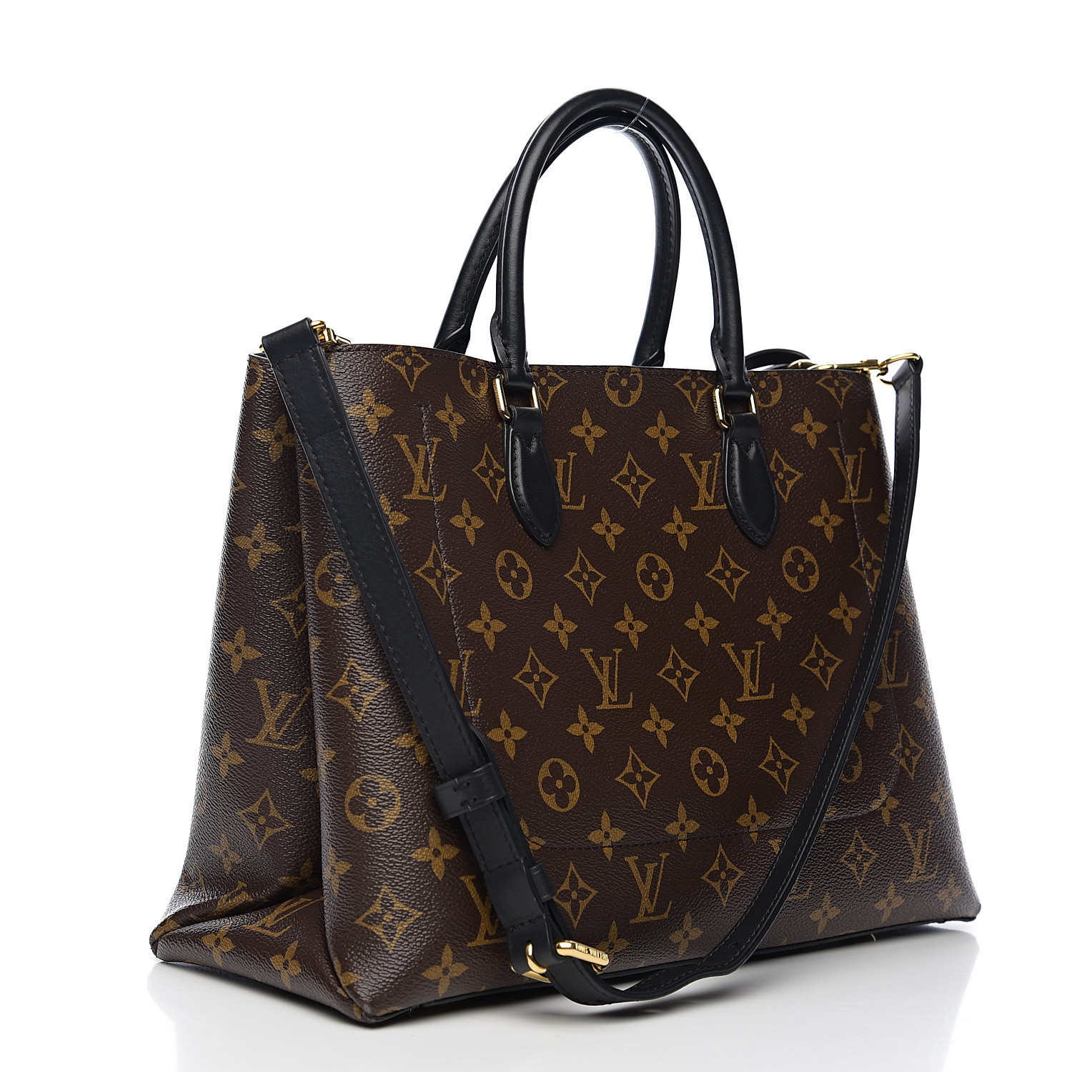 LOUIS VUITTON Monogram Flower Tote Black 560927