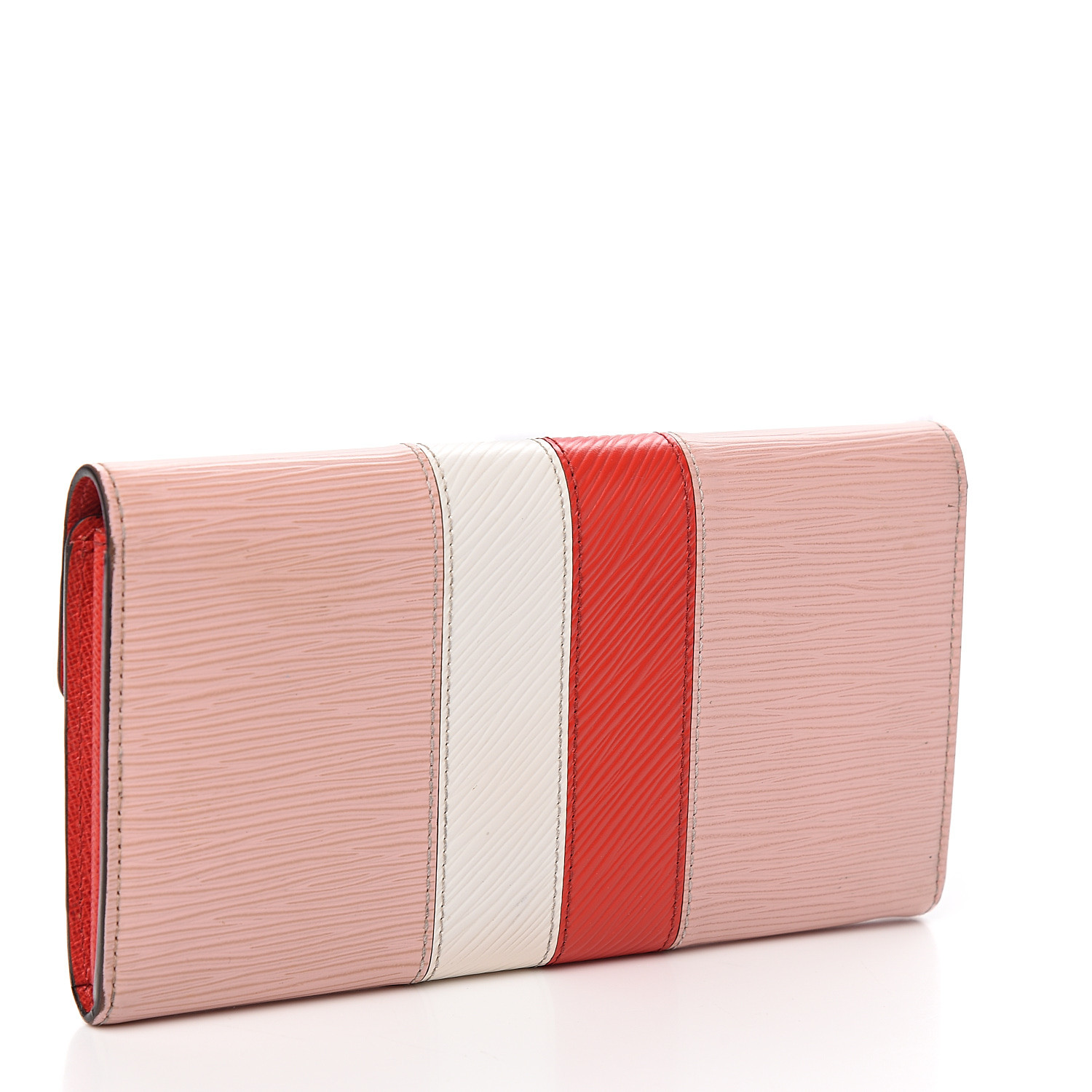 LOUIS VUITTON Epi Sarah Wallet Rose Ballerine Stripe 563332