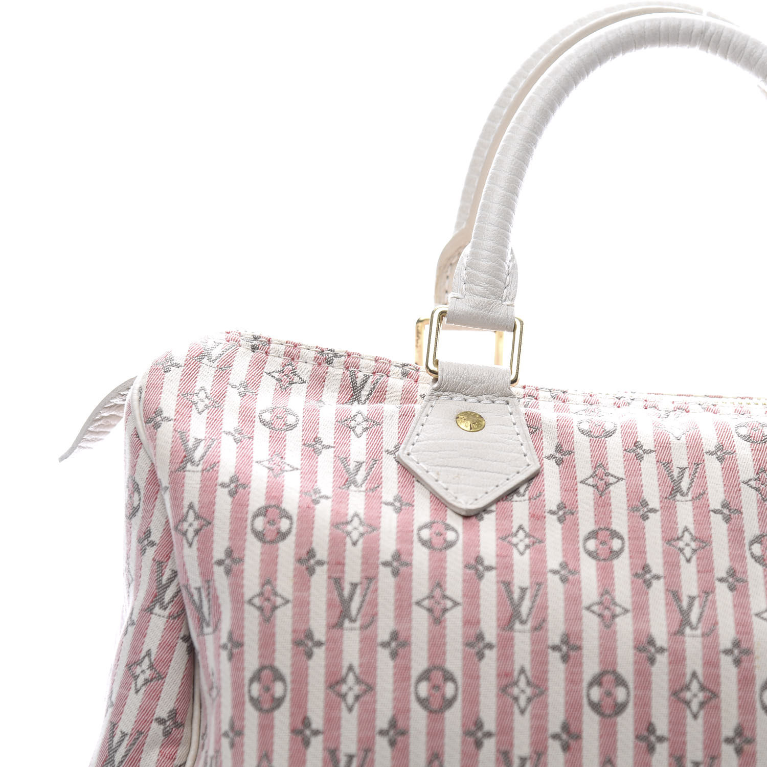 LOUIS VUITTON Mini Lin Croisette Speedy 30 Rouge 562714