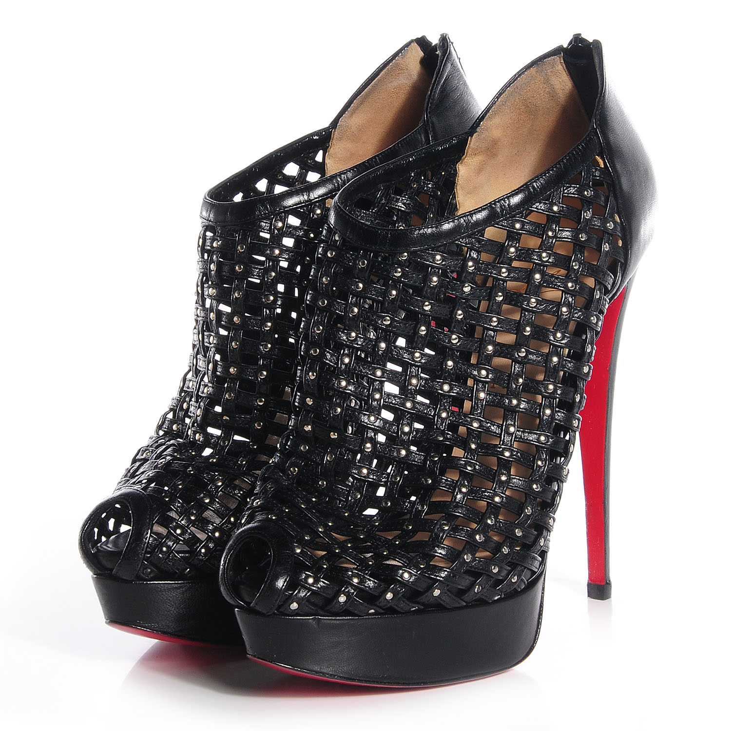 louboutin caged booties