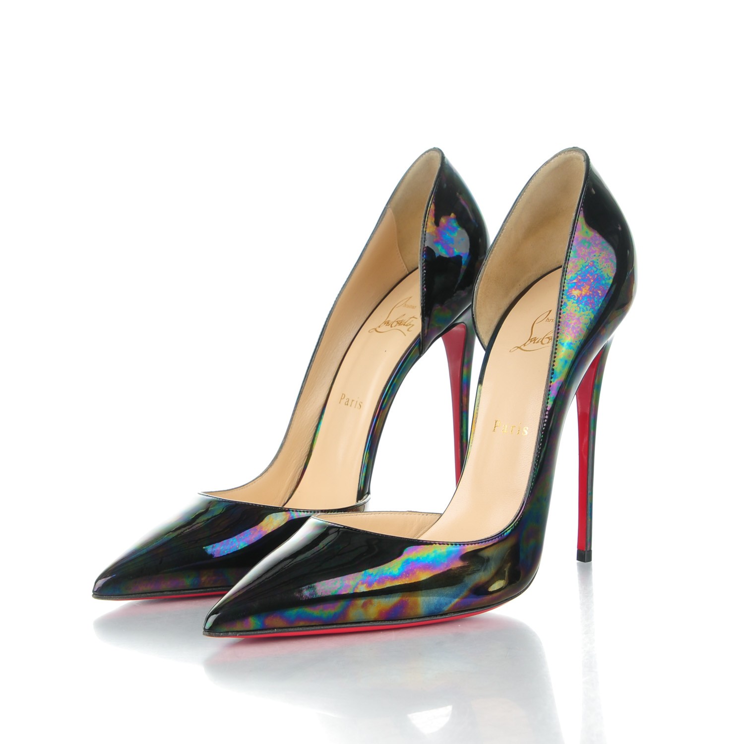 christian louboutin iriza black patent pumps