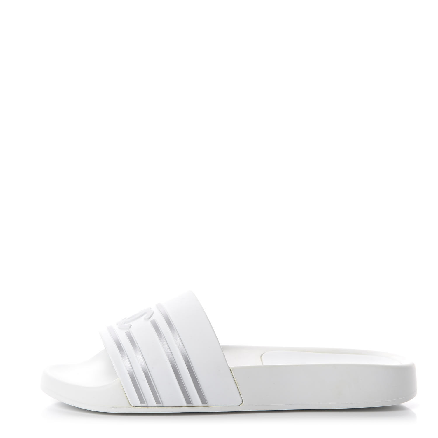 chanel white mules