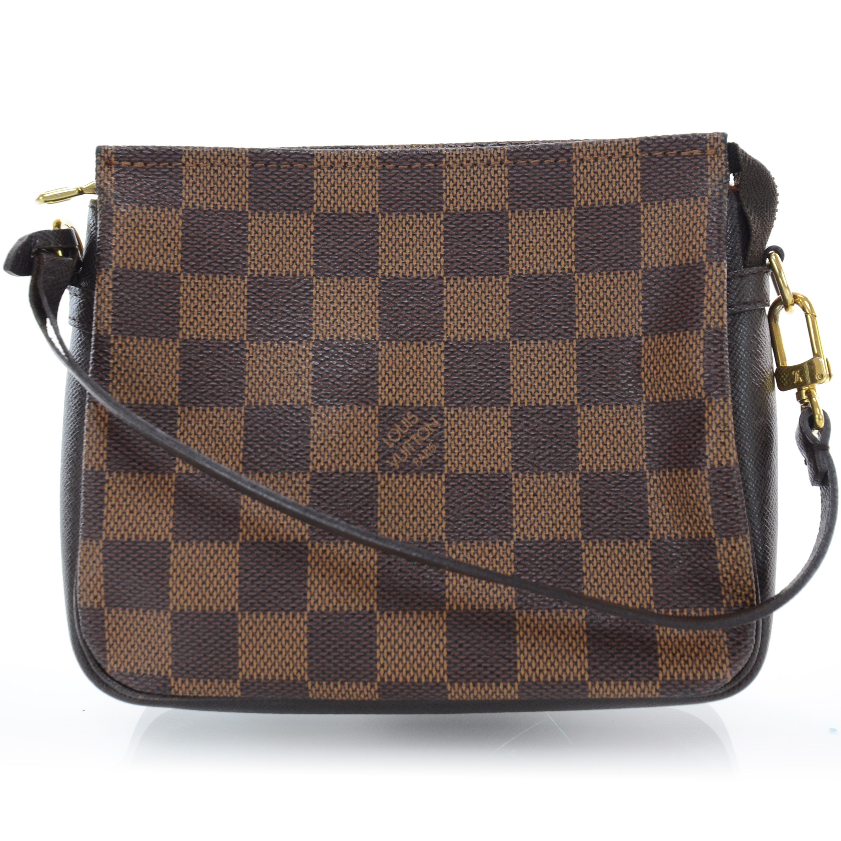 LOUIS VUITTON Damier Ebene Trousse Makeup Bag Pochette 39388