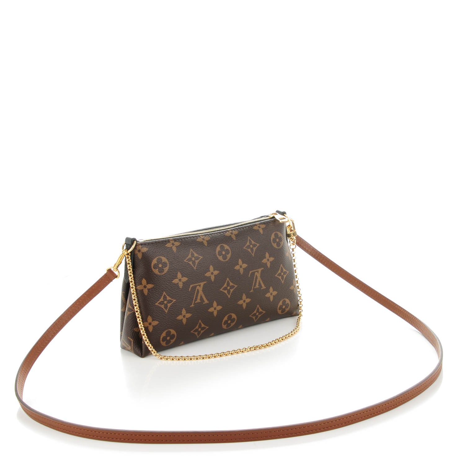 LOUIS VUITTON Monogram Pallas Clutch Black 149877