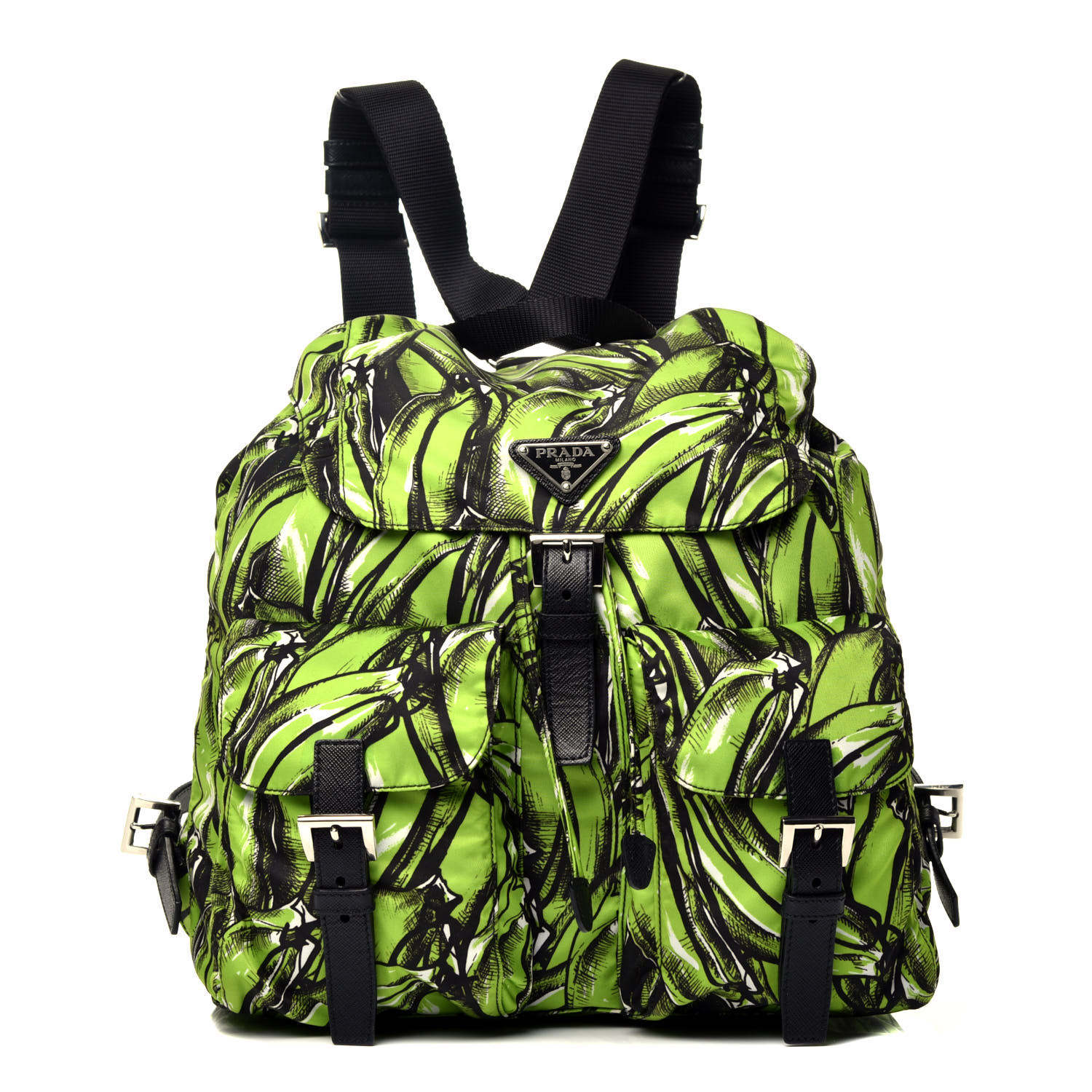 prada green backpack