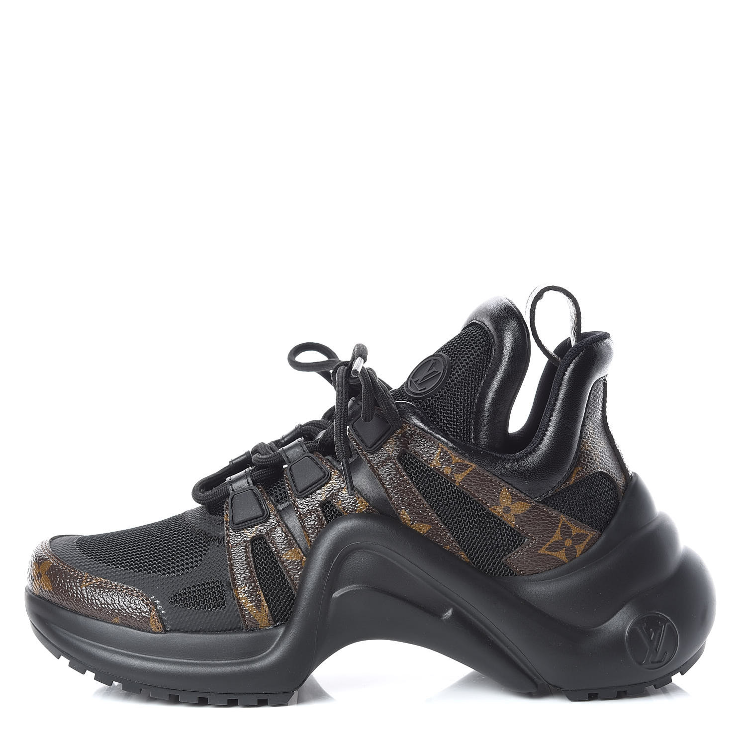 LOUIS VUITTON Patent Monogram LV Archlight Sneakers 37 Black 400709
