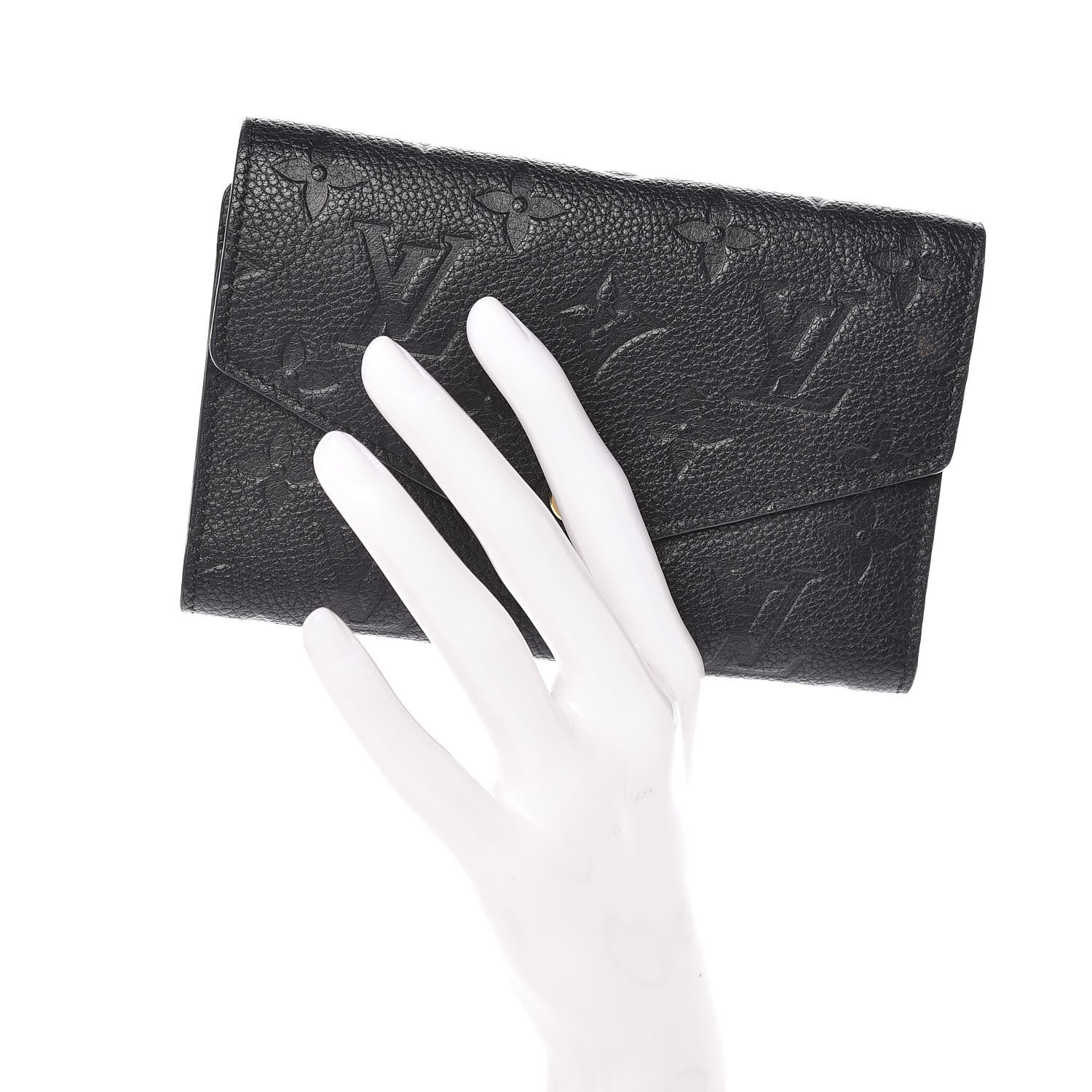 LOUIS VUITTON Empreinte Compact Curieuse Wallet Black 400845
