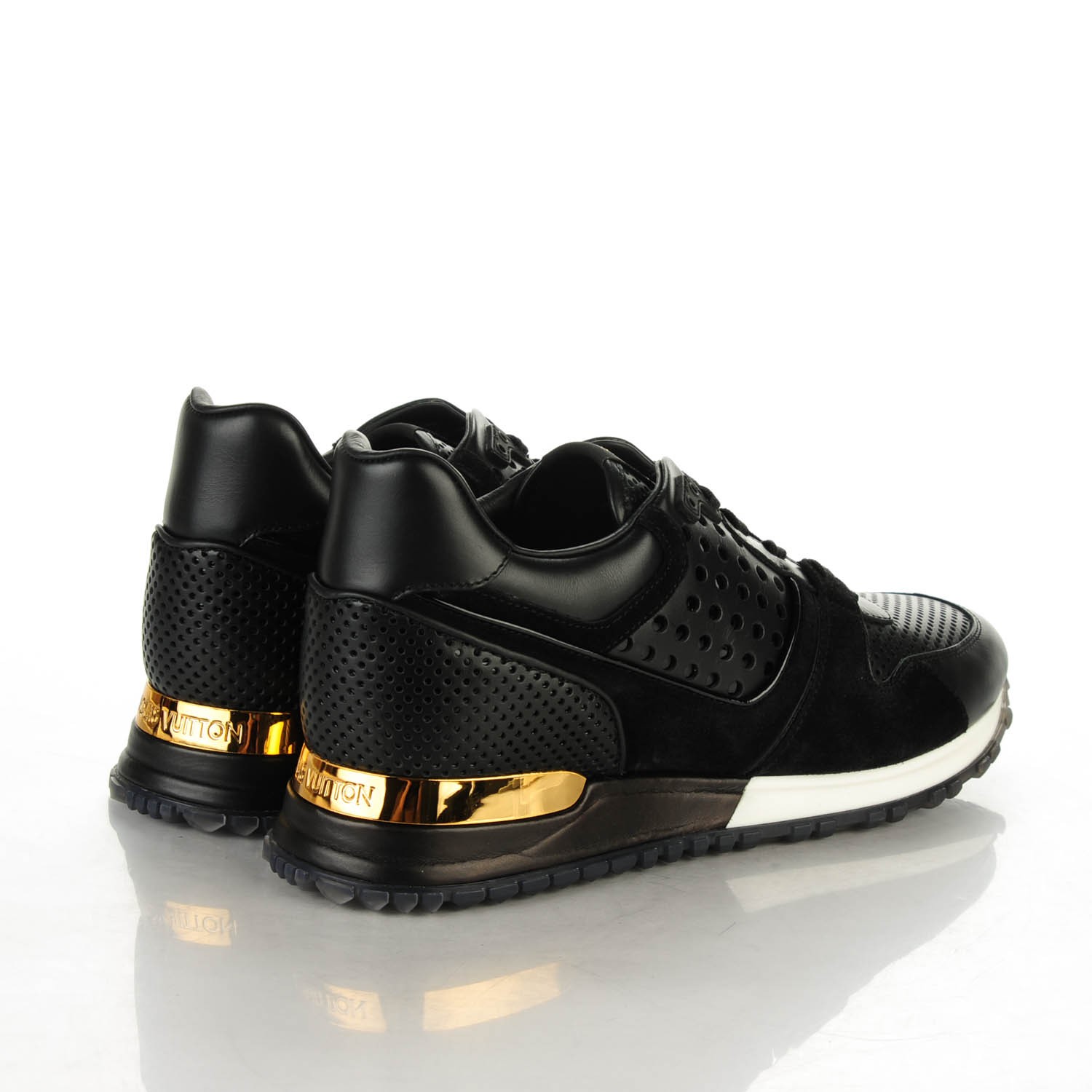 louis vuitton black and gold sneakers