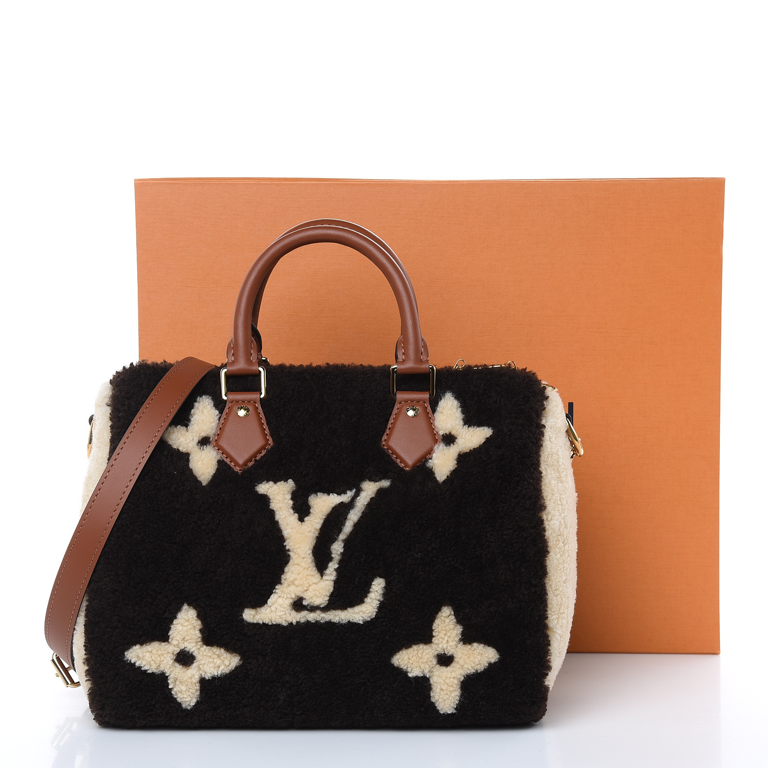 Louis Vuitton Neonoe BB Brown in Coated Canvas/Shearling with Gold-tone - US