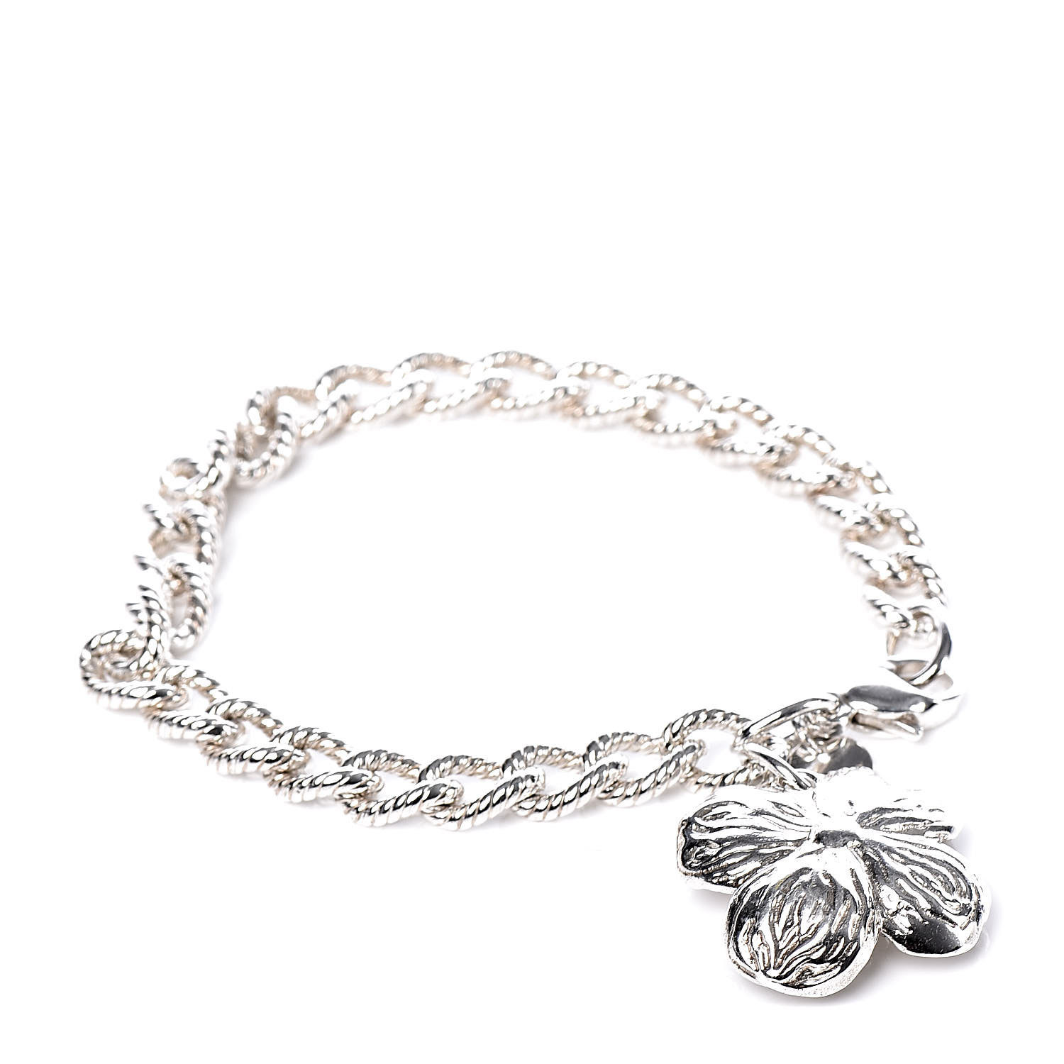 TIFFANY Sterling Silver Dogwood Charm Bracelet 466331