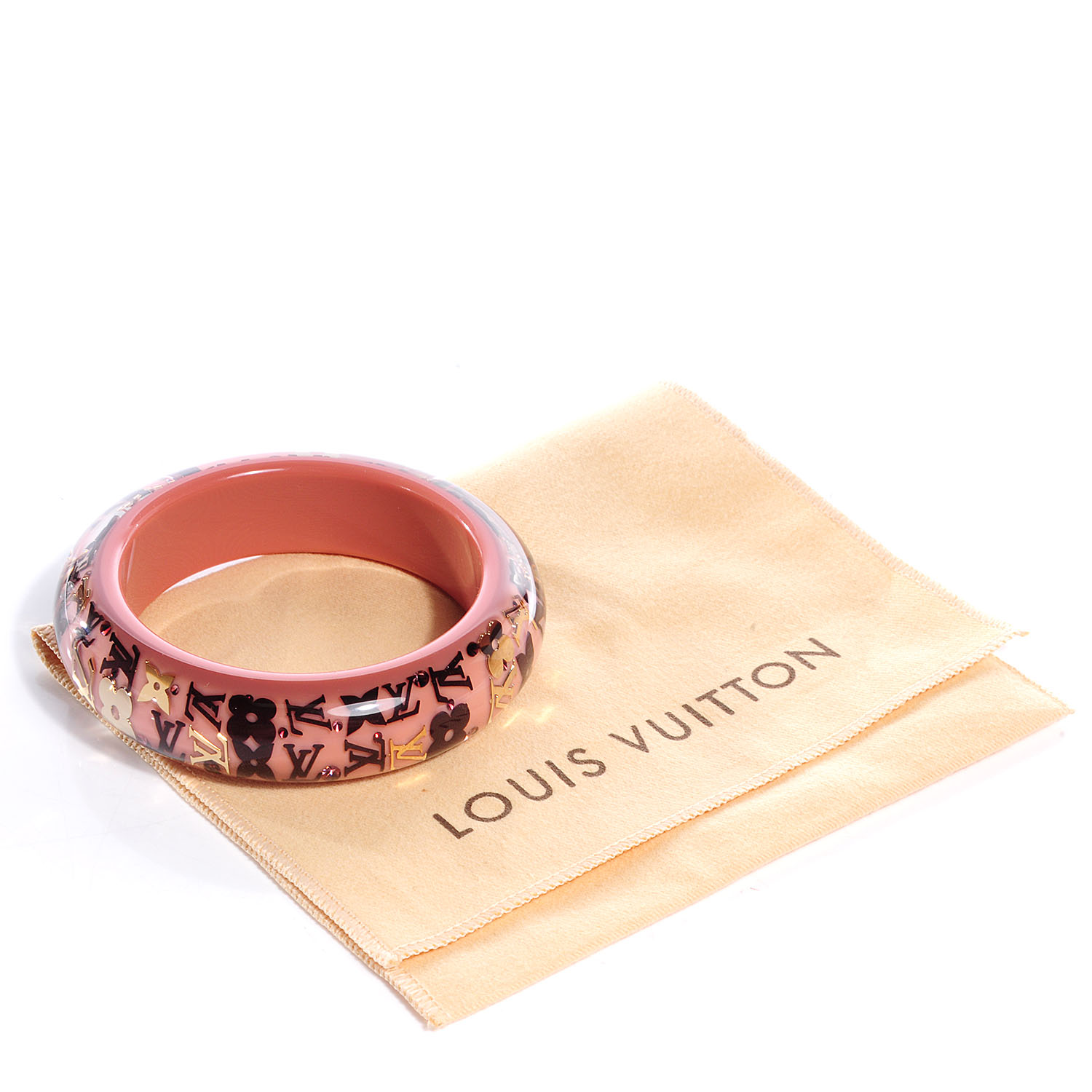 LOUIS VUITTON Inclusion Bracelet GM Size Medium Rose 64428