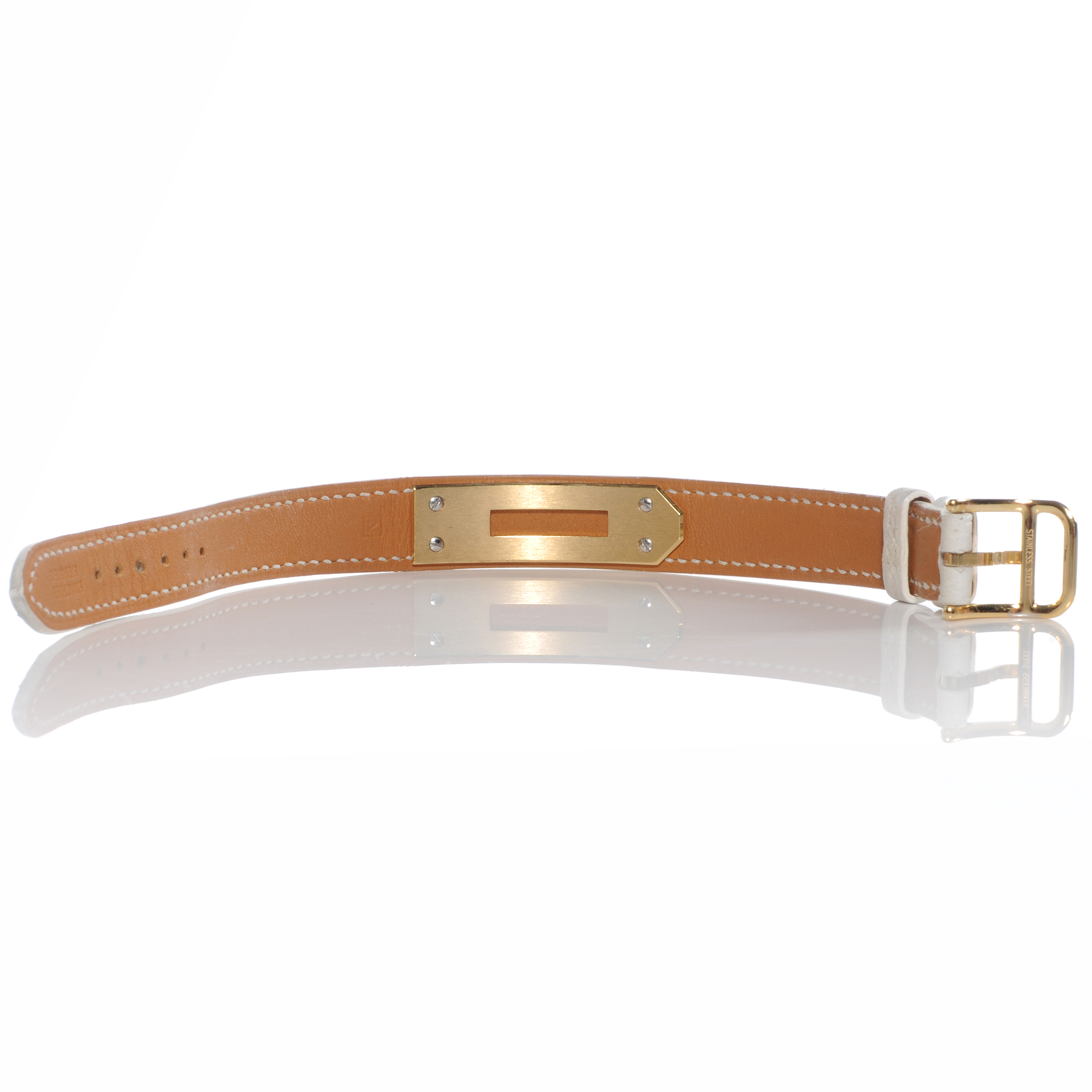 HERMES Epsom Kelly Watch Replacement Strap Band Blanc 39740