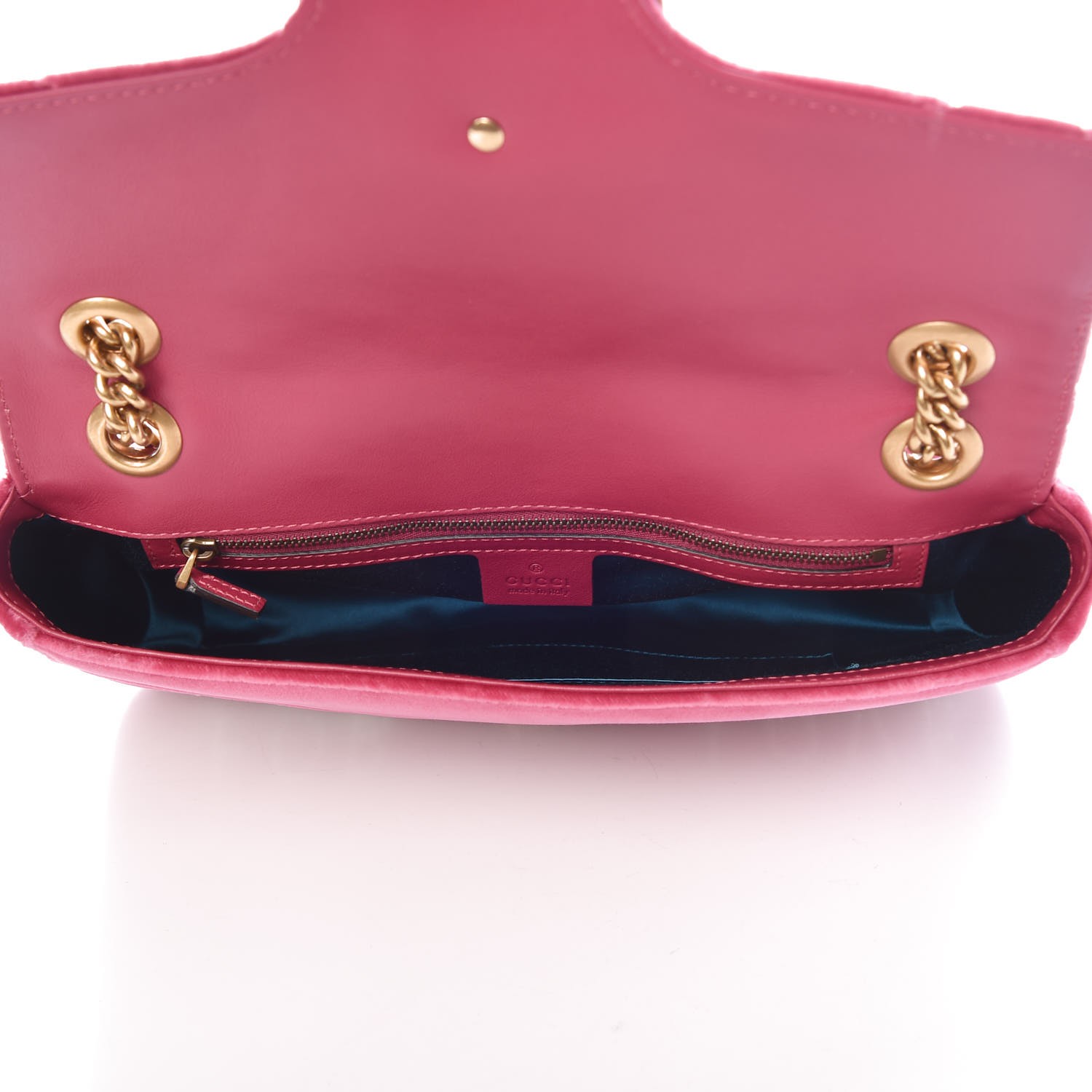 GUCCI Velvet Embroidered Medium Blind For Love Marmont Shoulder Bag Pink 332795