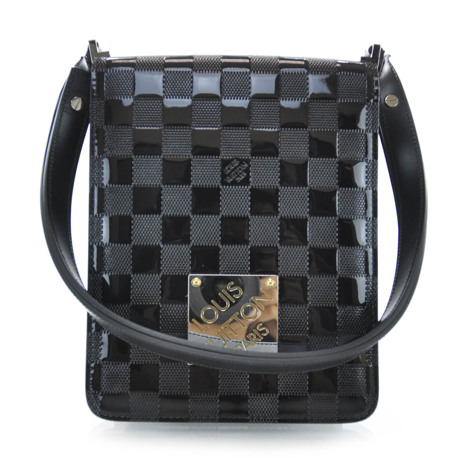 LOUIS VUITTON Damier Vernis Cabaret Club Bag Black 33063