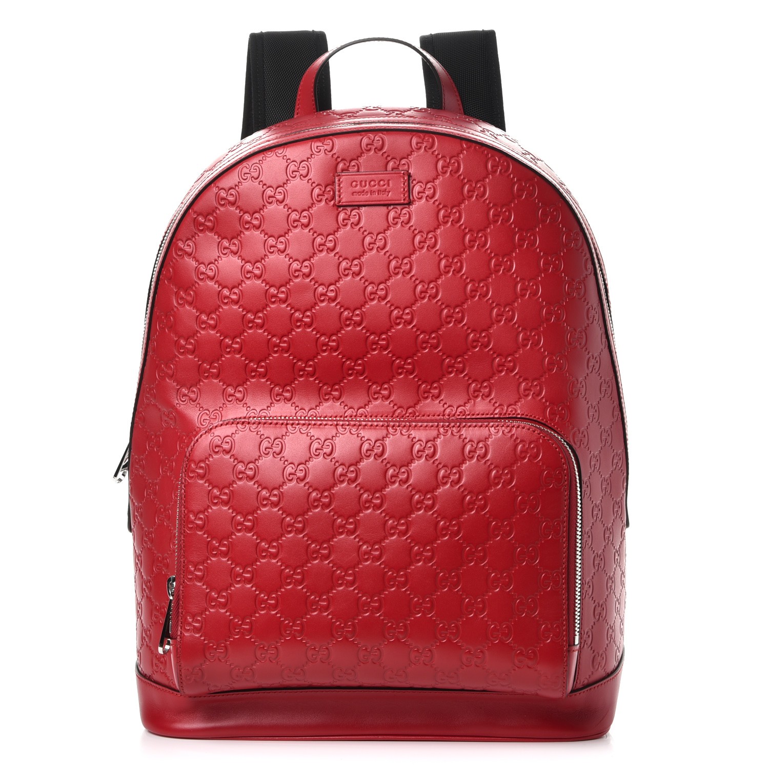GUCCI Guccissima Signature Backpack Hibiscus Red 235734