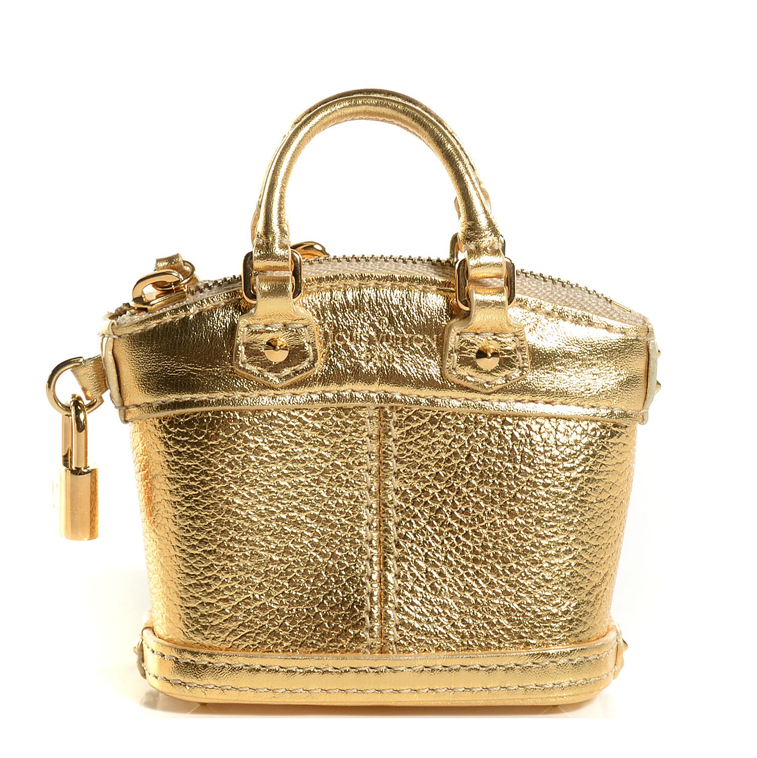 LOUIS VUITTON Suhali Mini Lockit Bag Charm Gold 108679