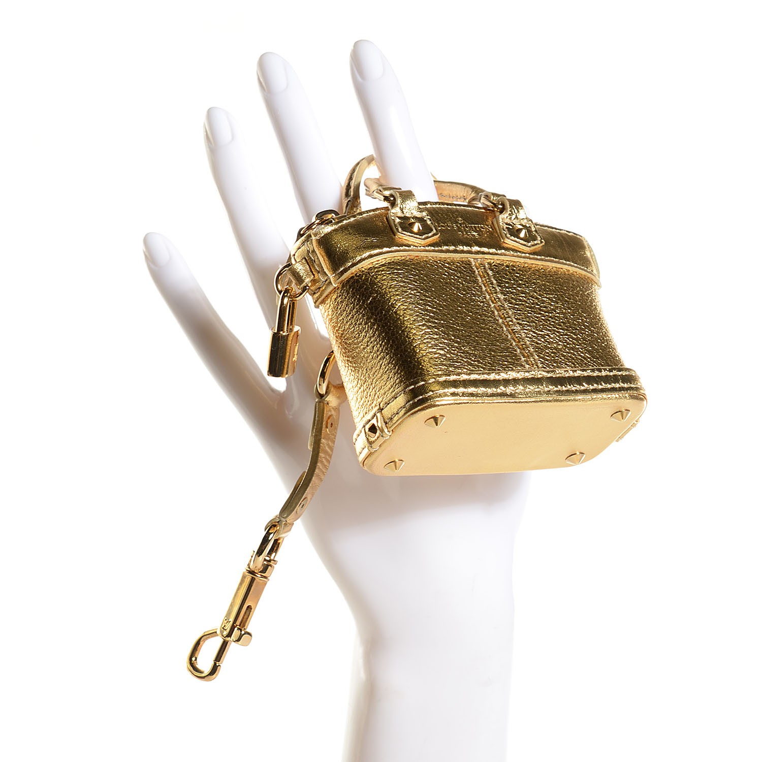 LOUIS VUITTON Suhali Mini Lockit Bag Charm Gold 108679