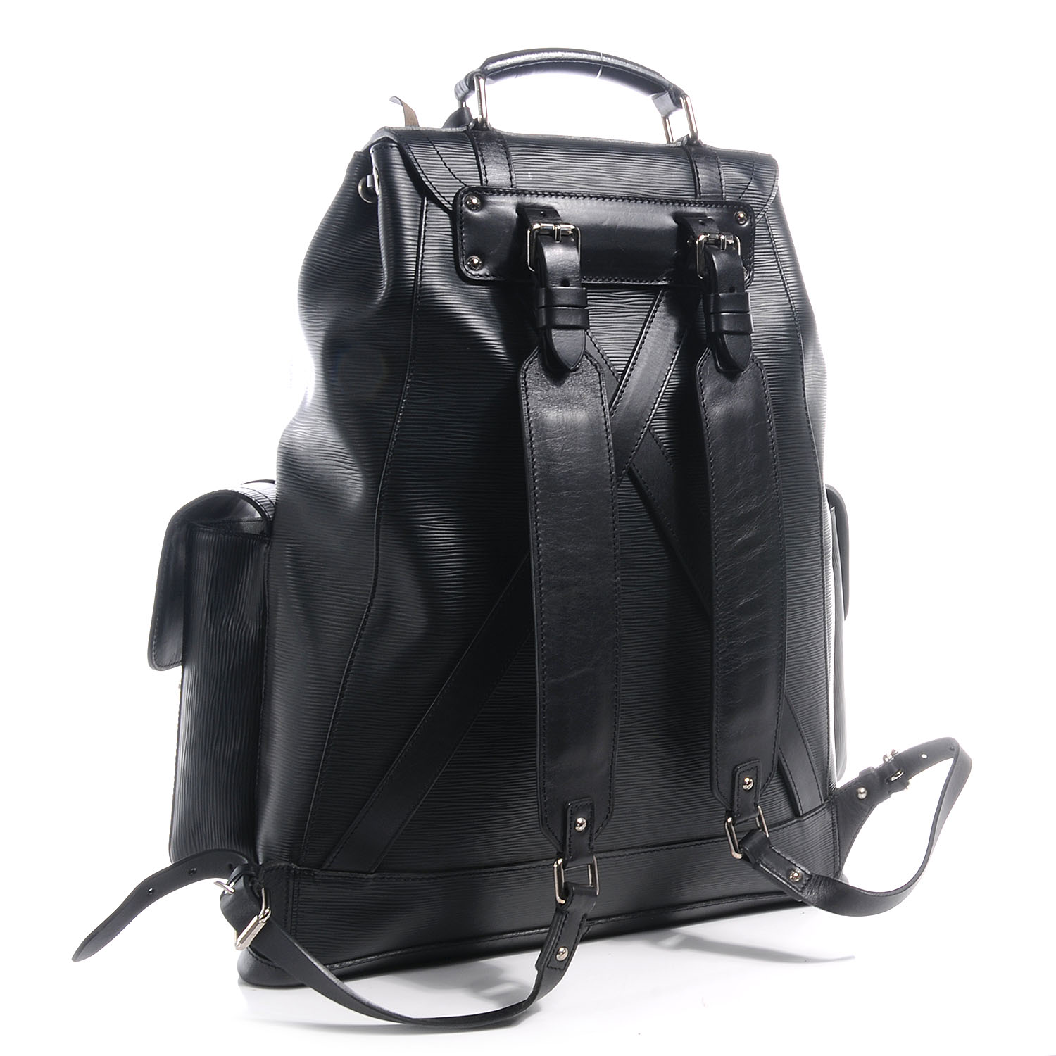 LOUIS VUITTON Epi Christopher Backpack Black 60714