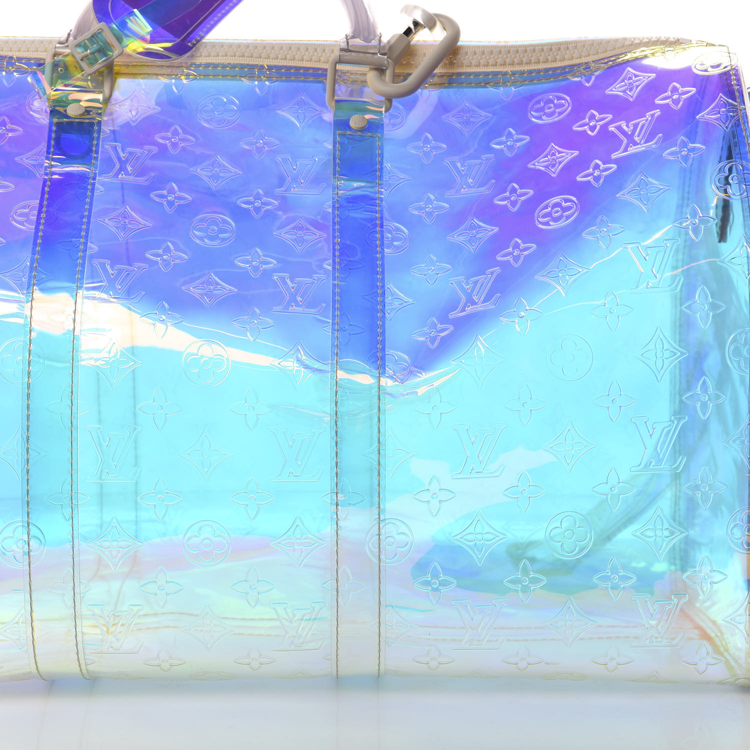Louis Vuitton Blue Monogram Prism Keepall Bandouliere 50 Bag
