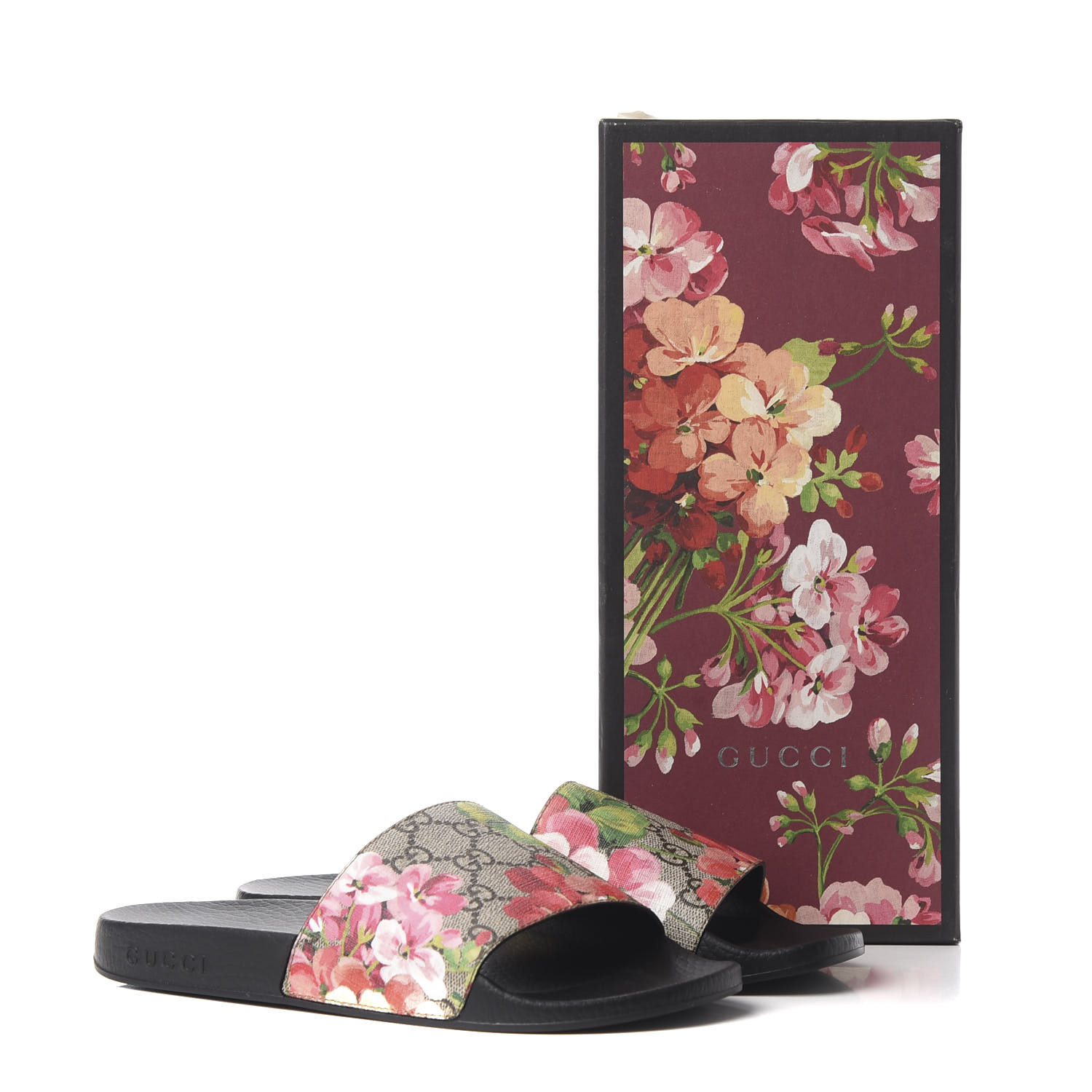 gucci gg floral slides