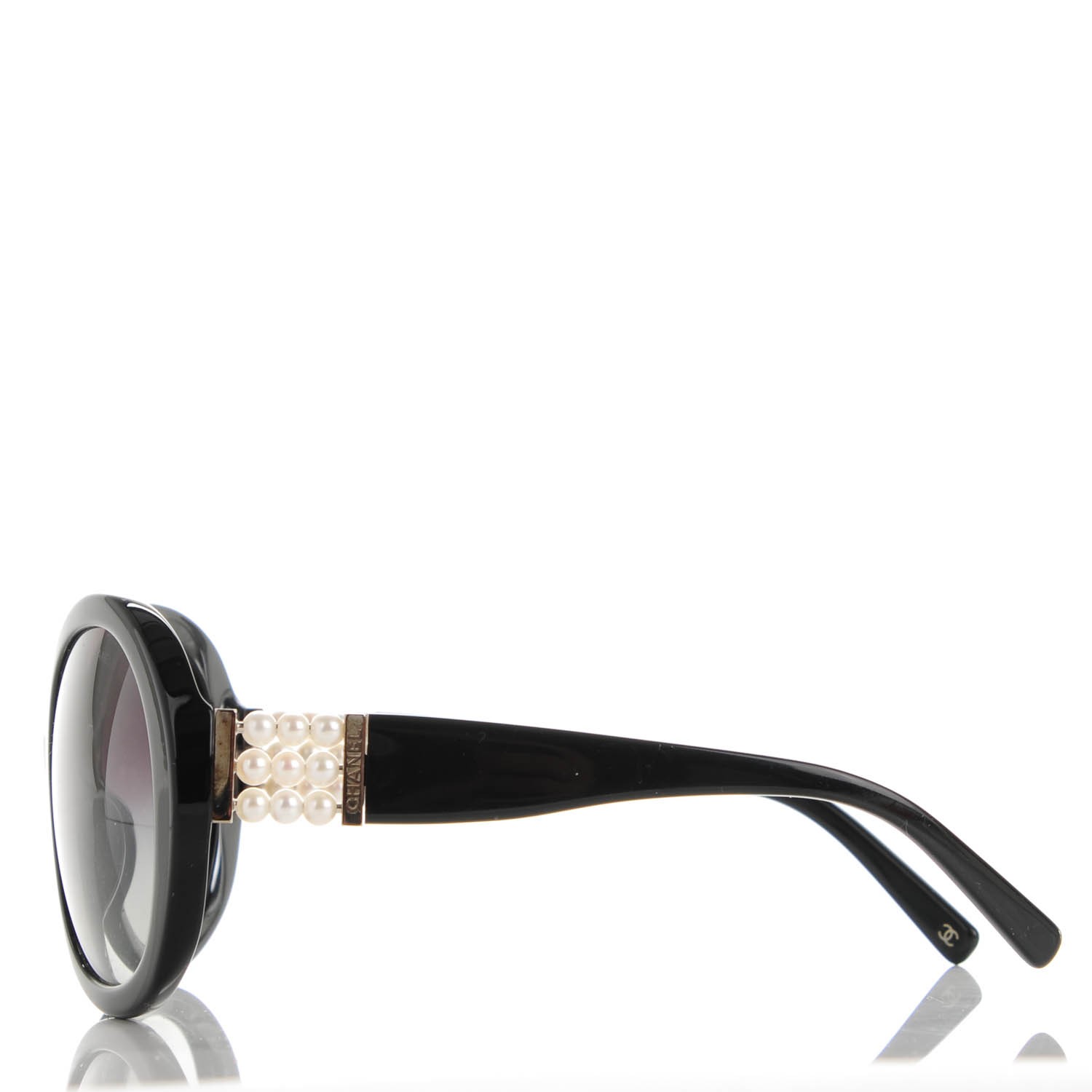 CHANEL Perle Pearl Sunglasses 5159-H Black 156180