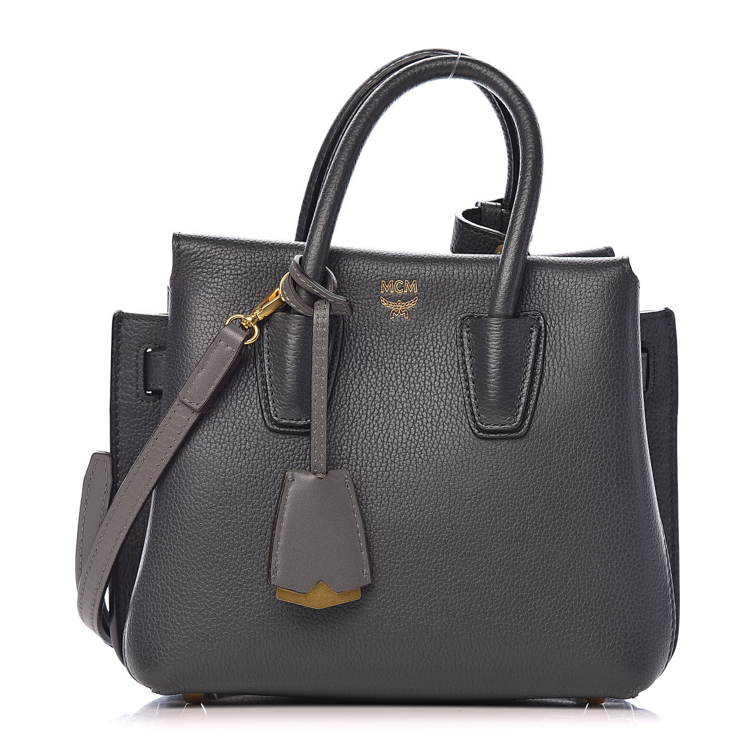 mcm grey tote