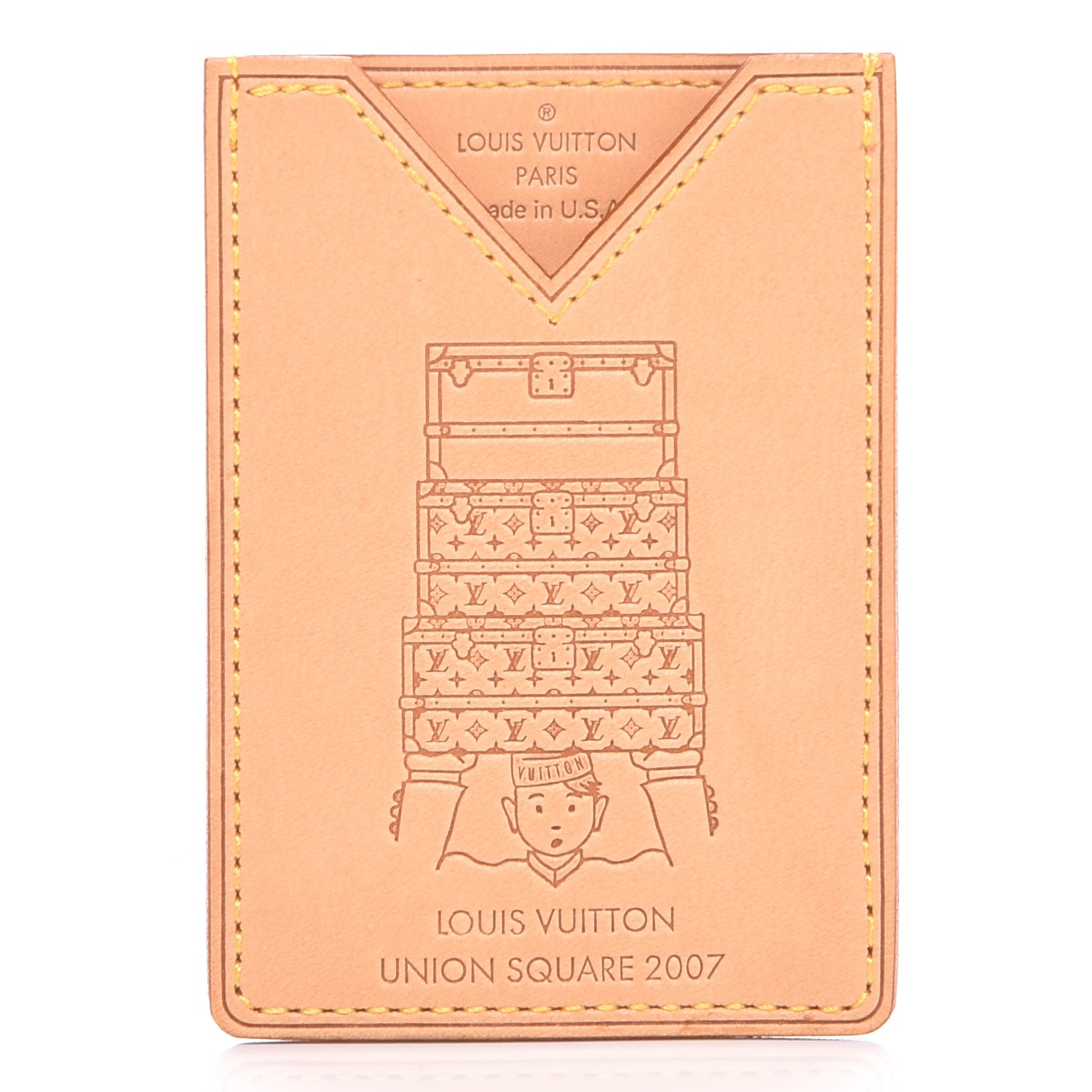 LOUIS VUITTON Vachetta Union Square Card Holder 219982