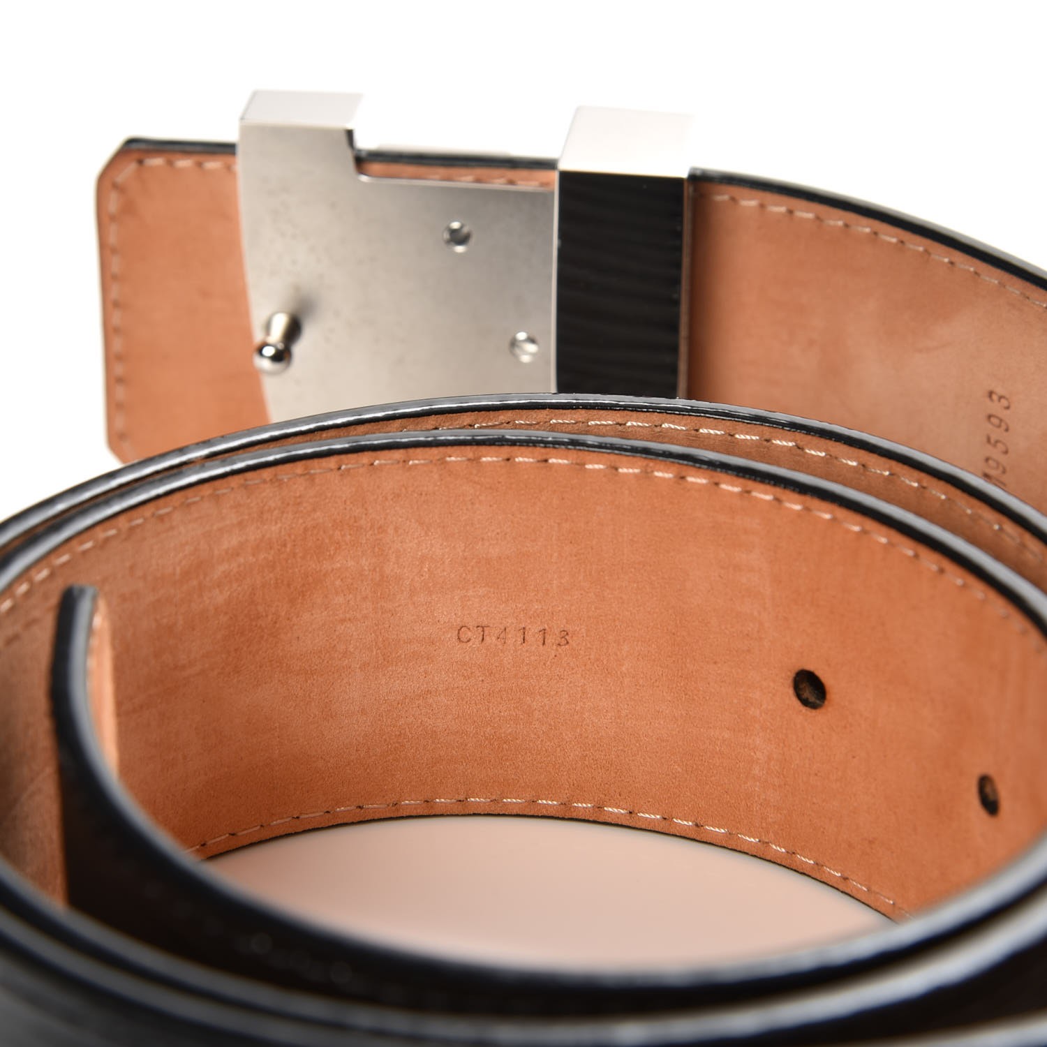 Buy Louis Vuitton Damier Ebene Canvas LV Initiales 40mm Belt (85