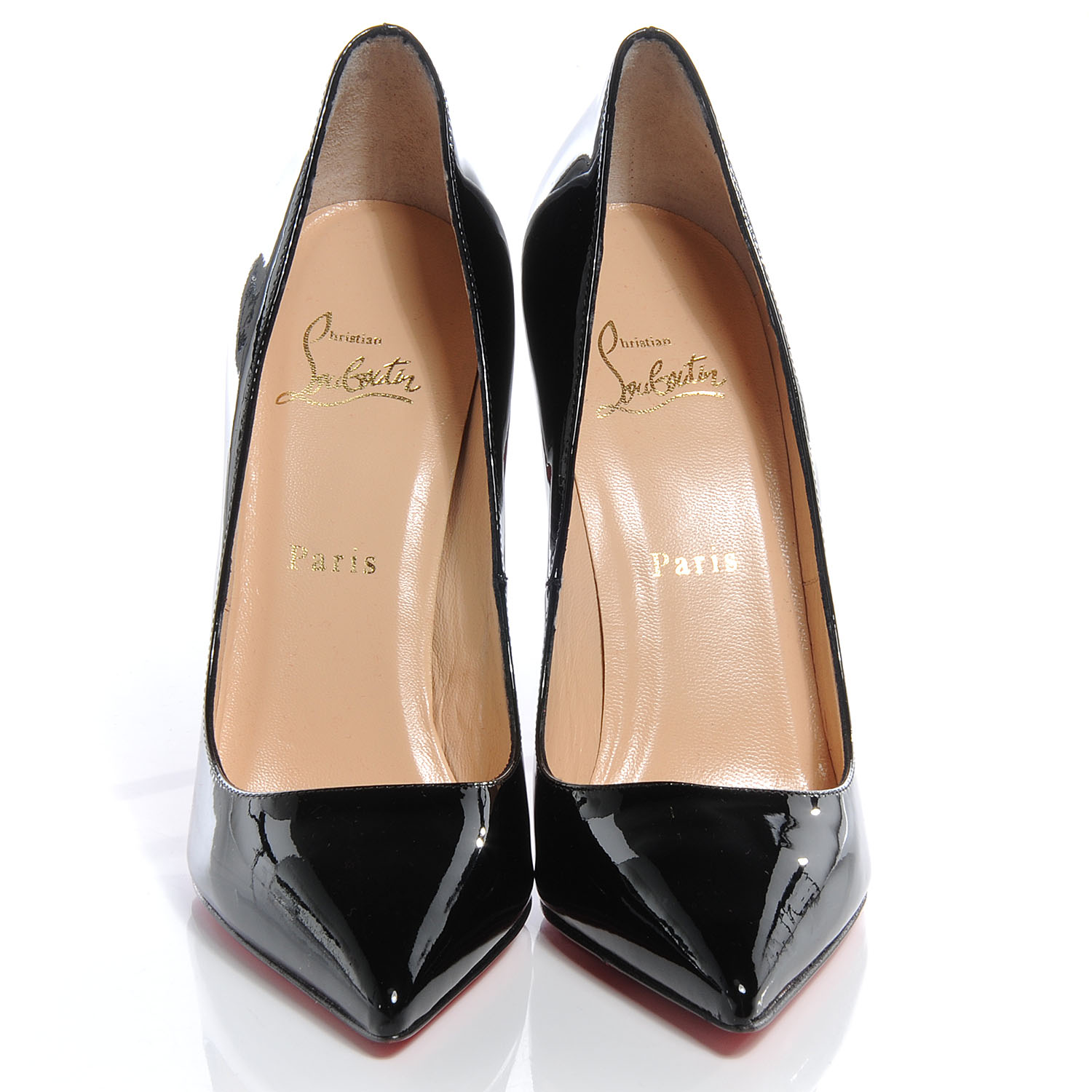 CHRISTIAN LOUBOUTIN Patent Pigalle 120 Pumps 37.5 Black 55903