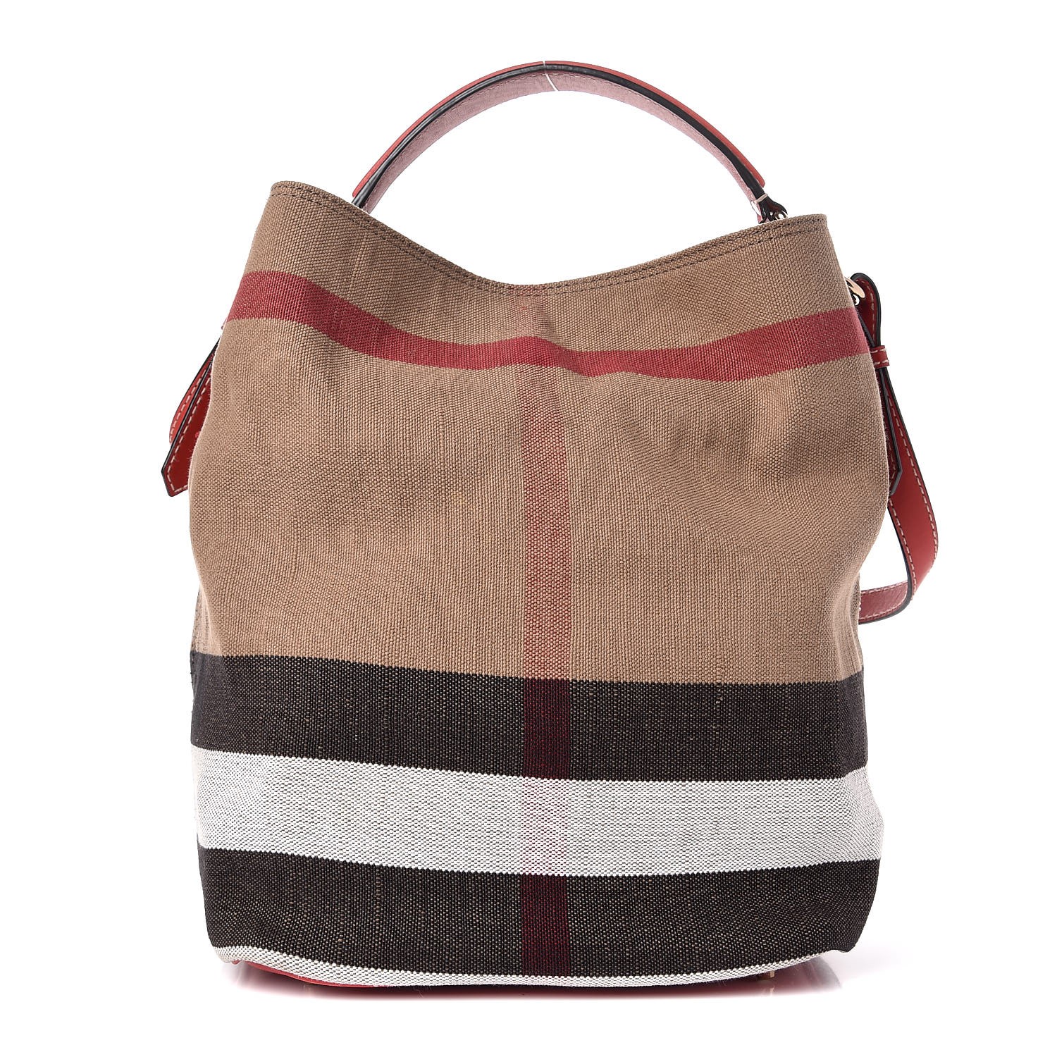 burberry canvas check medium ashby hobo