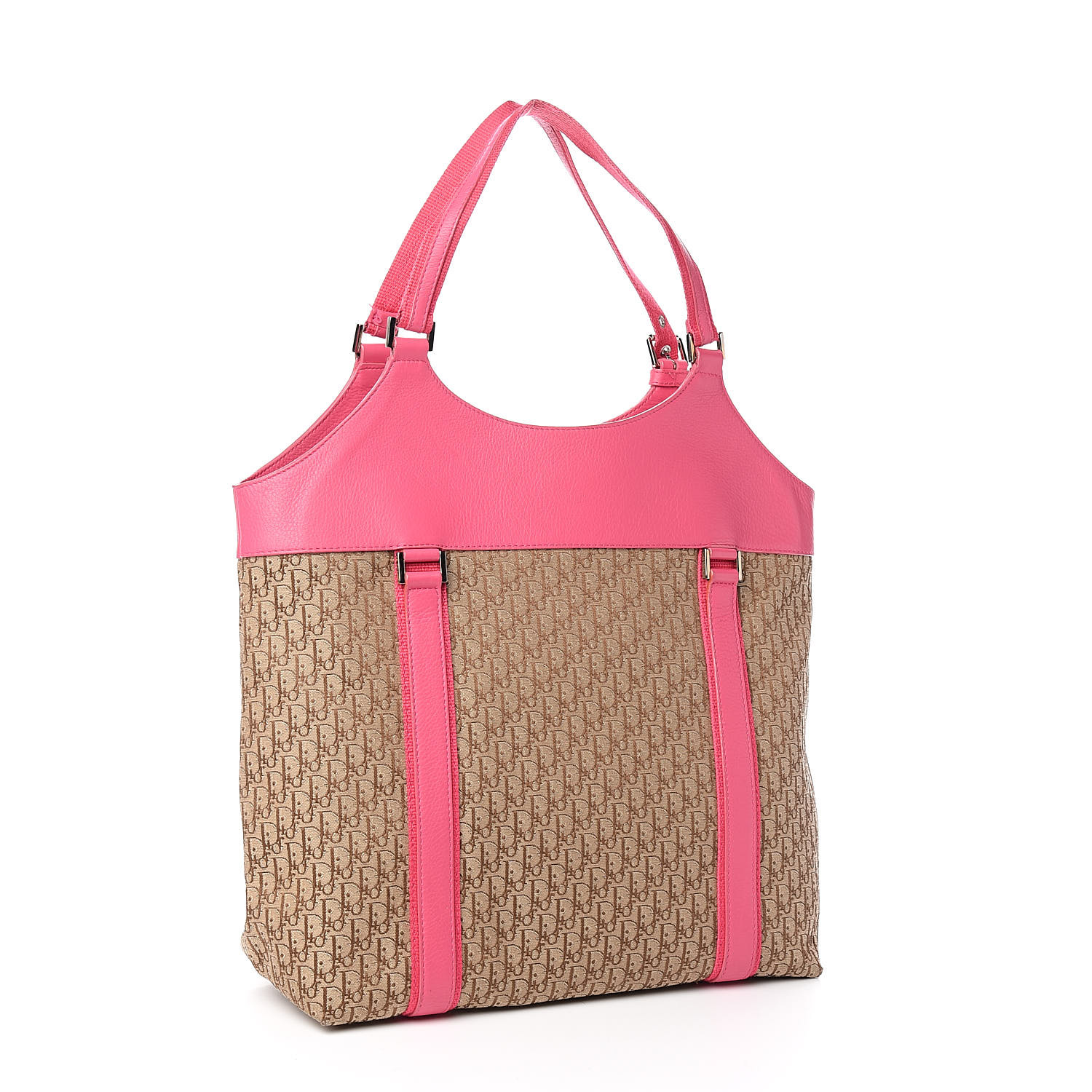 CHRISTIAN DIOR Monogram Tote Pink 520637